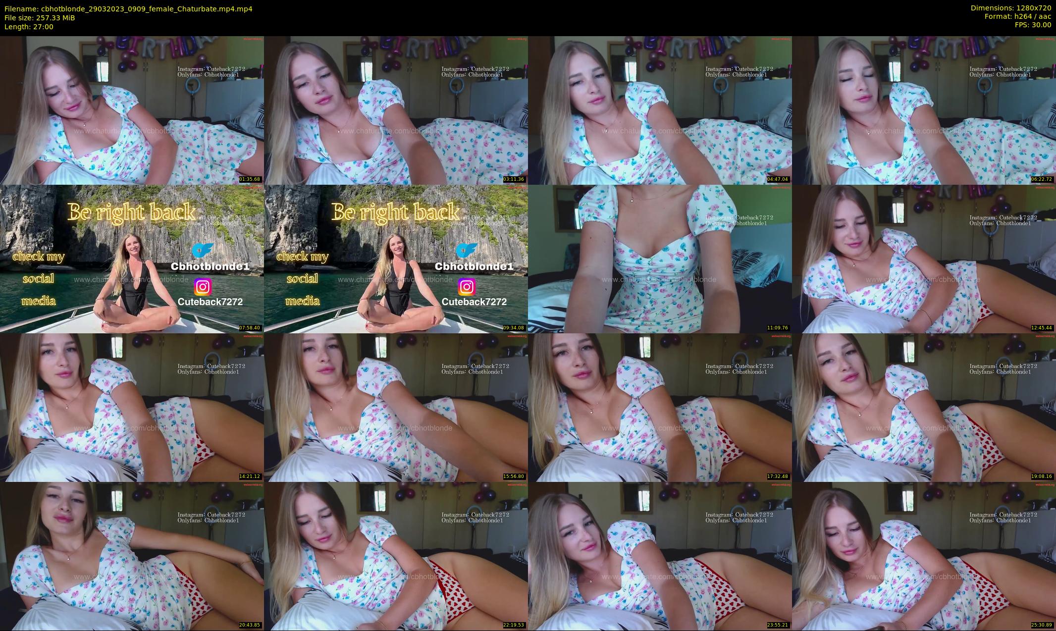 cbhotblonde — 27 minute Chaturbate female cam show recording, 720p, Mar 29, 2023