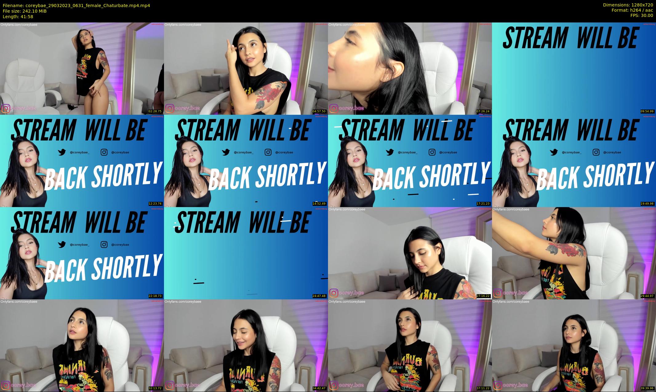 coreybae — 42 minute Chaturbate female cam show recording, 720p, Mar 29, 2023