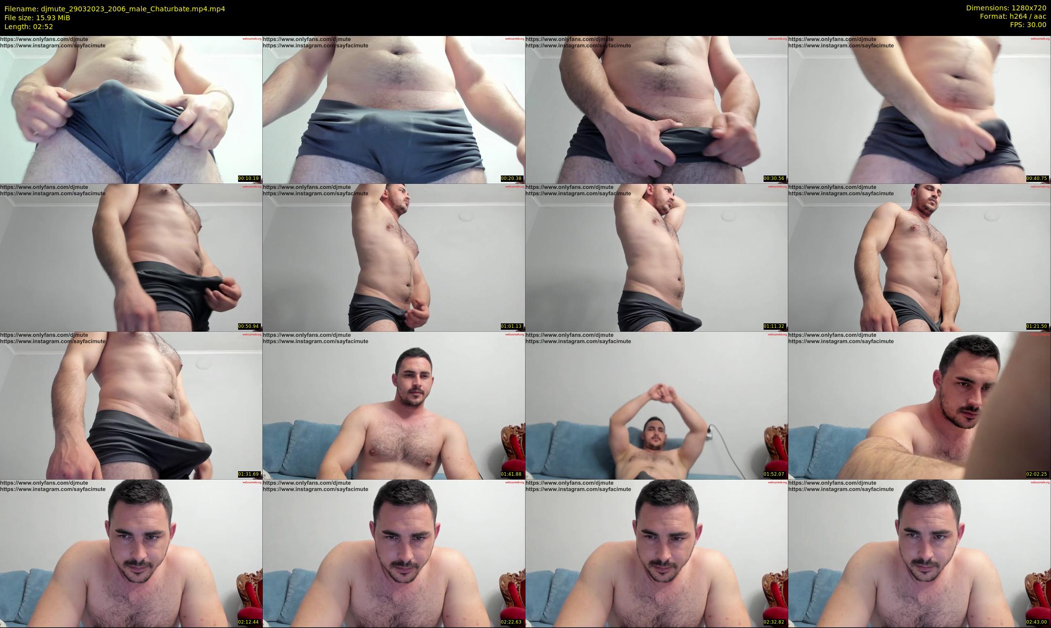 djmute — 3 minute Chaturbate male cam show recording, 720p, Mar 29, 2023