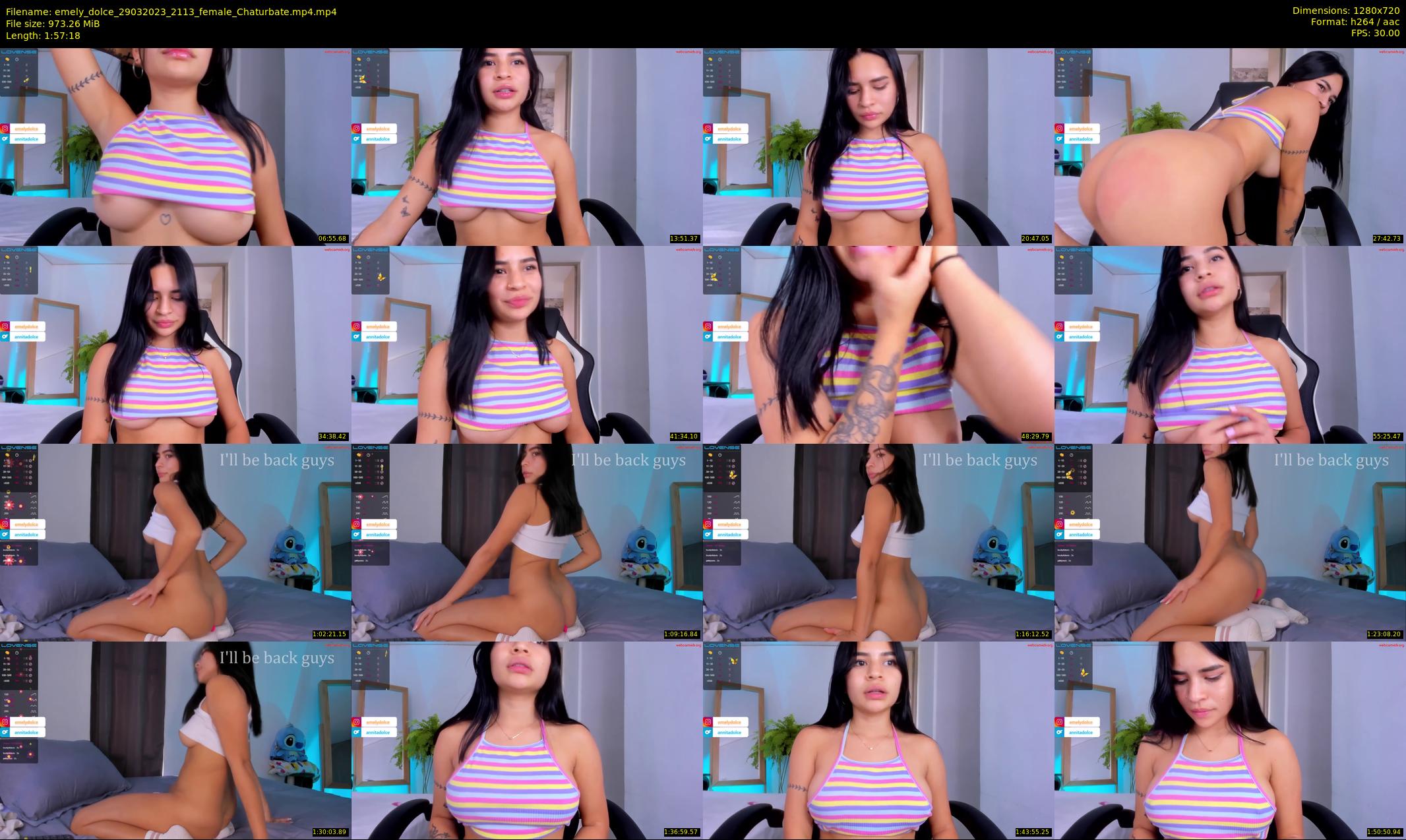 emely_dolce — 118 minute Chaturbate female cam show recording, 720p, Mar 29, 2023