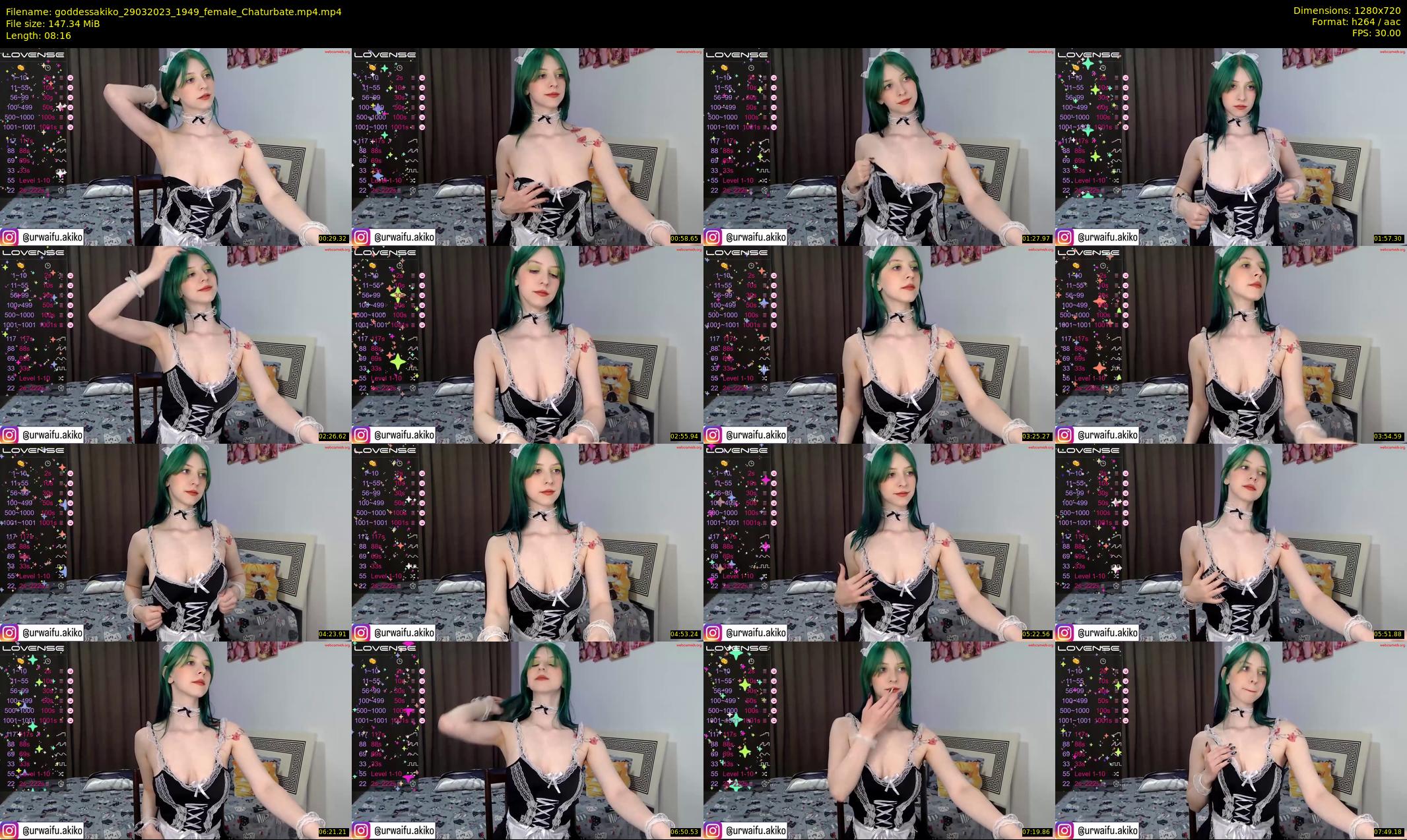 goddessakiko — 9 minute Chaturbate female cam show recording, 720p, Mar 29, 2023