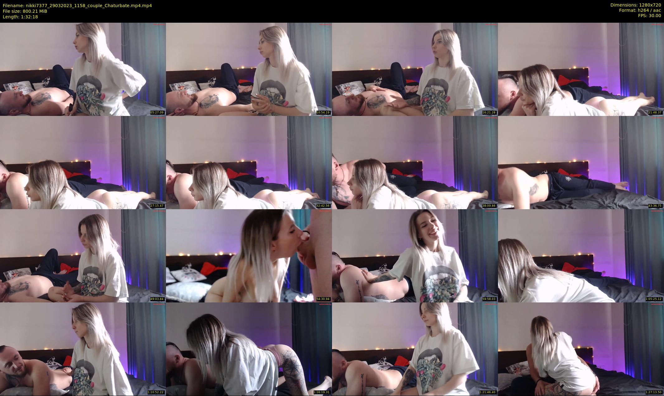 nikki7377 — 93 minute Chaturbate couple cam show recording, 720p, Mar 29, 2023