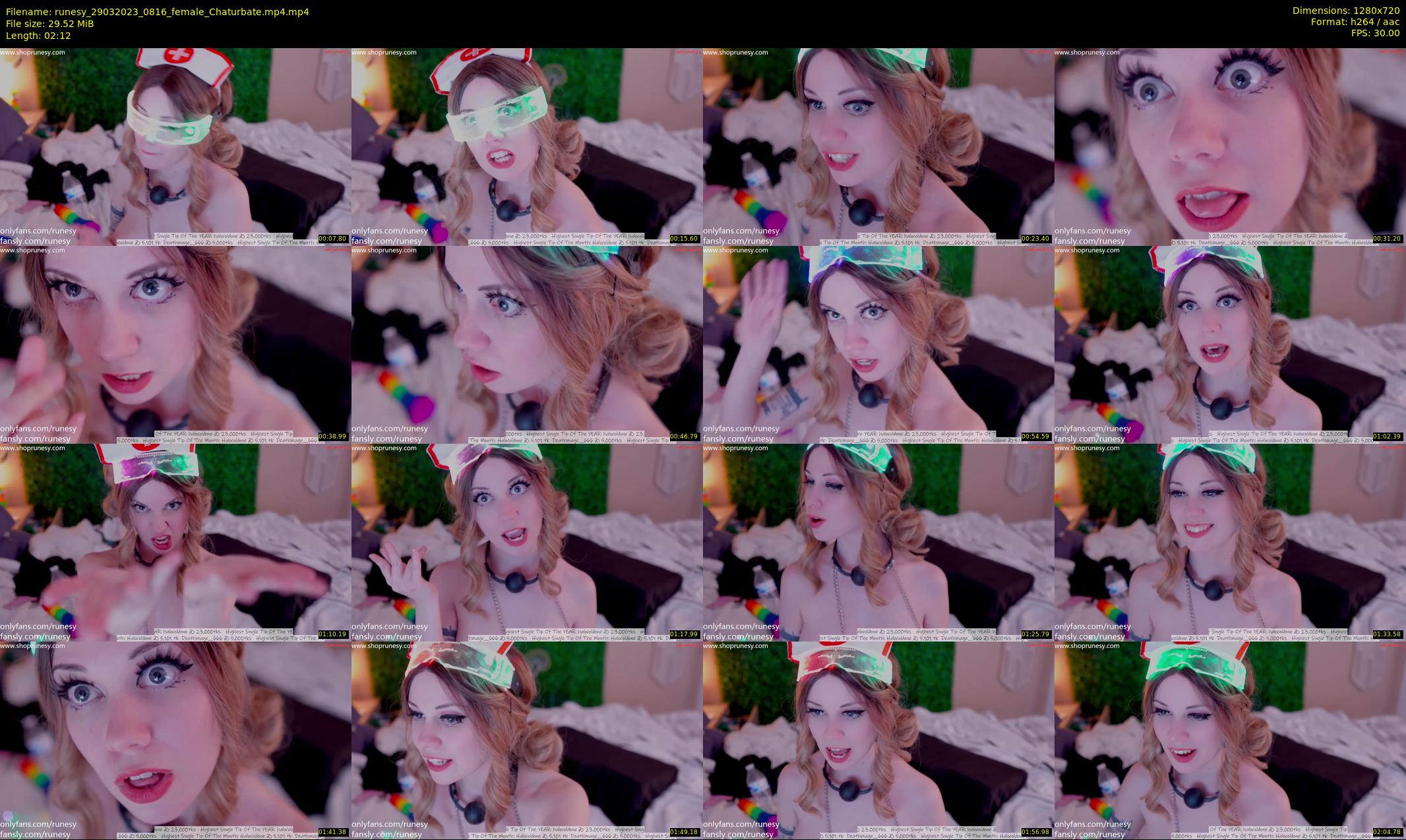 runesy — 3 minute Chaturbate female cam show recording, 720p, Mar 29, 2023