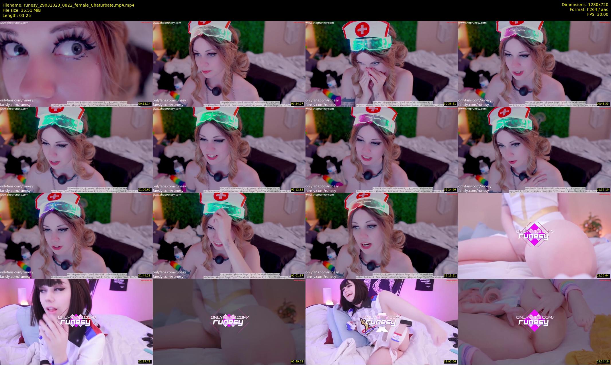 runesy — 4 minute Chaturbate female cam show recording, 720p, Mar 29, 2023