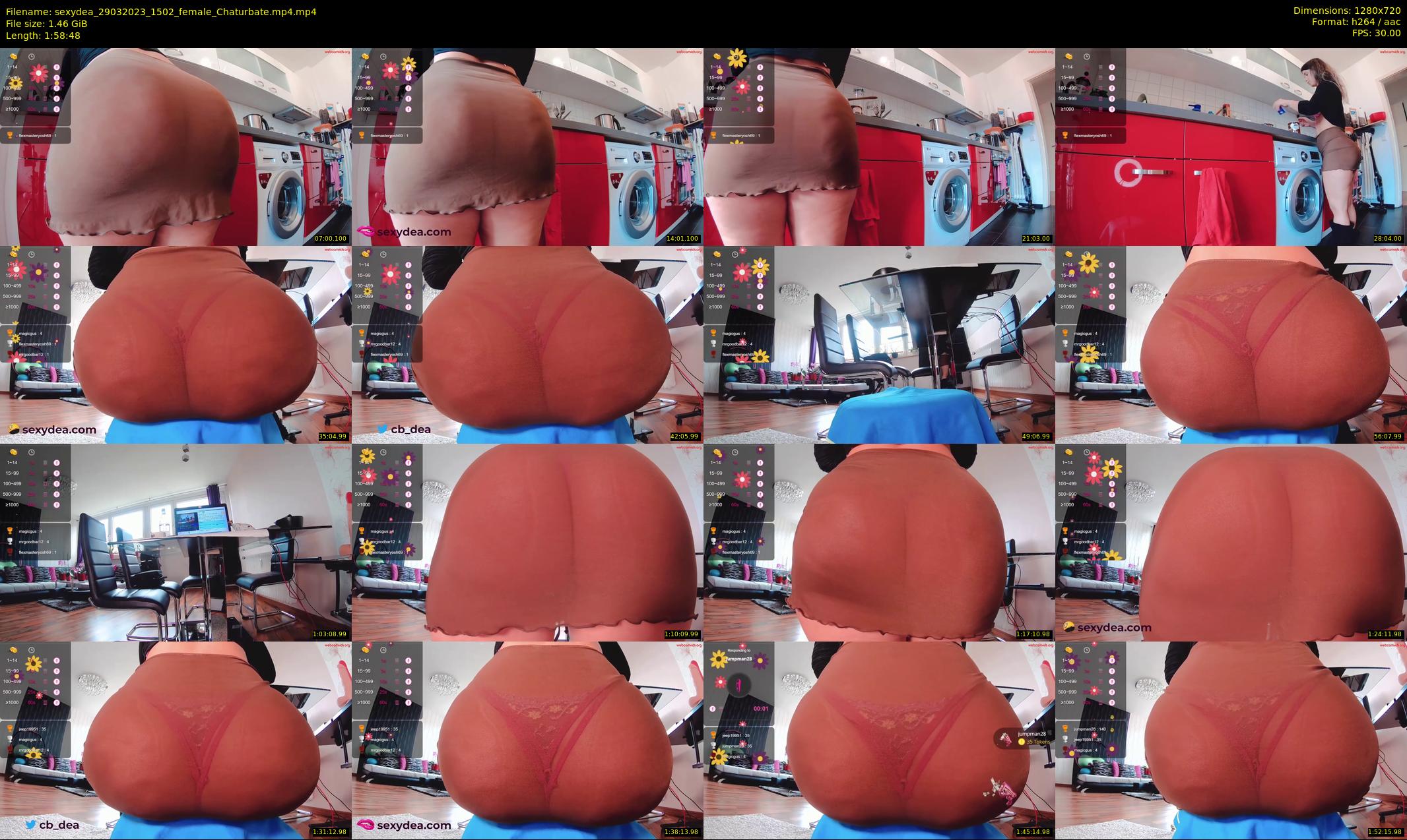 sexydea — 119 minute Chaturbate female cam show recording, 720p, Mar 29, 2023