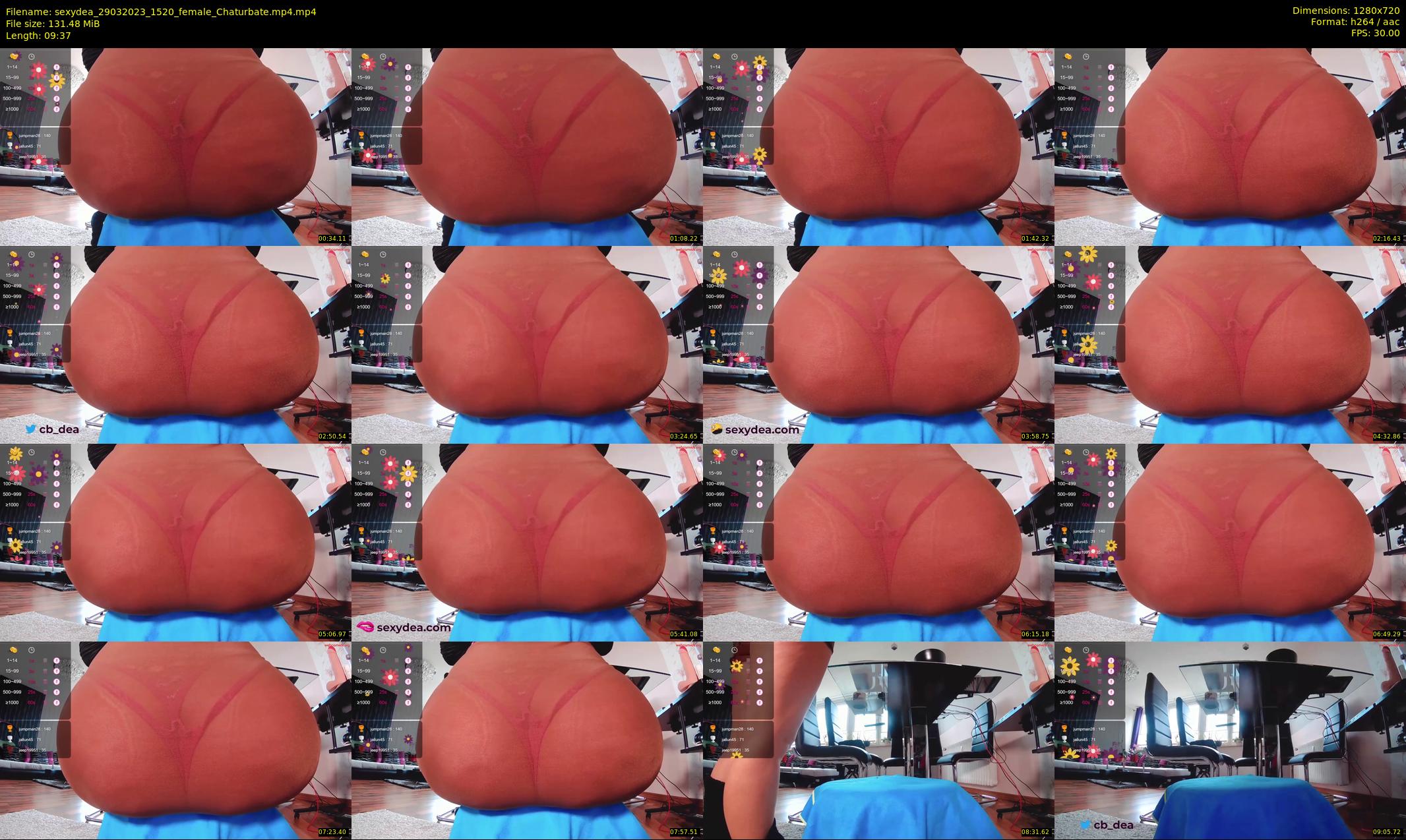 sexydea — 10 minute Chaturbate female cam show recording, 720p, Mar 29, 2023