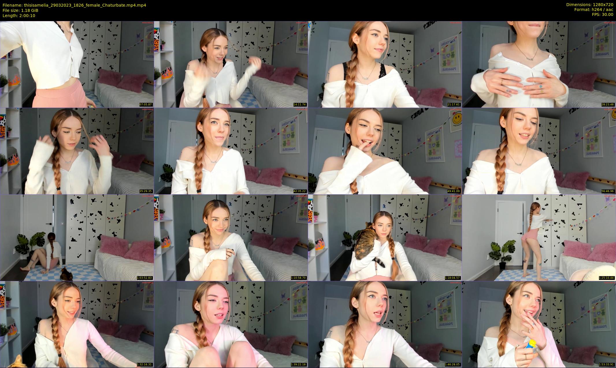 thisisamelia — 121 minute Chaturbate female cam show recording, 720p, Mar 29, 2023