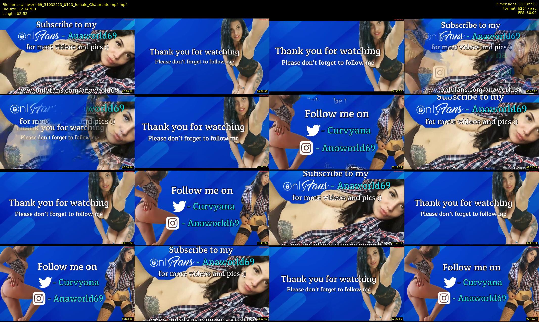 anaworld69 — 3 minute Chaturbate female cam show recording, 720p, Mar 31, 2023
