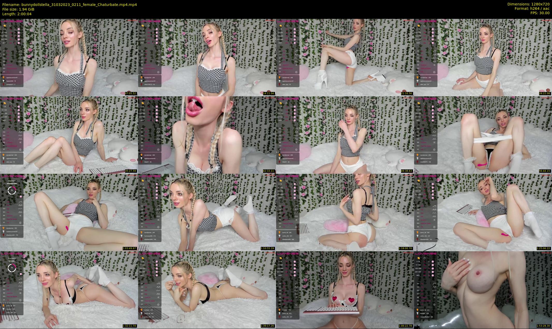 bunnydollstella — 121 minute Chaturbate female cam show recording, 720p, Mar 31, 2023
