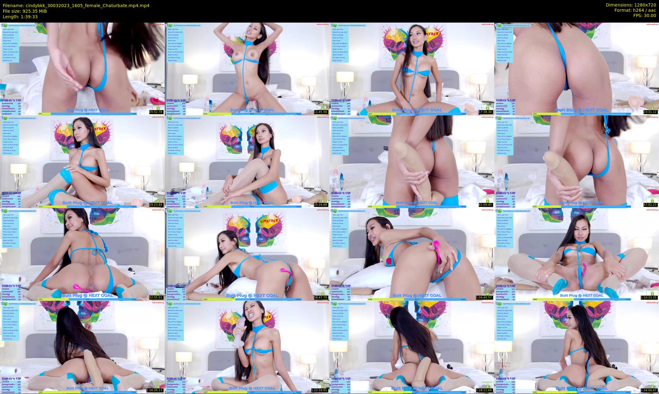 cindybkk — 100 minute Chaturbate female cam show recording, 720p, Mar 30, 2023