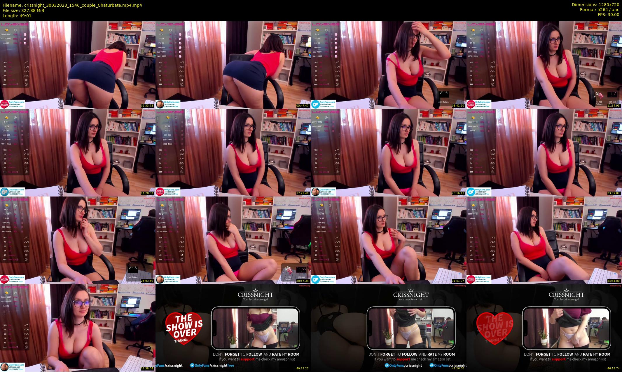 crissnight — 50 minute Chaturbate female cam show recording, 720p, Mar 30, 2023