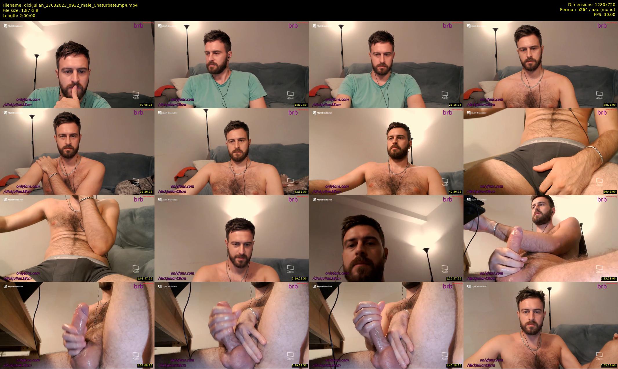 dickjulian — 120 minute Chaturbate male cam show recording, 720p, Mar 17, 2023