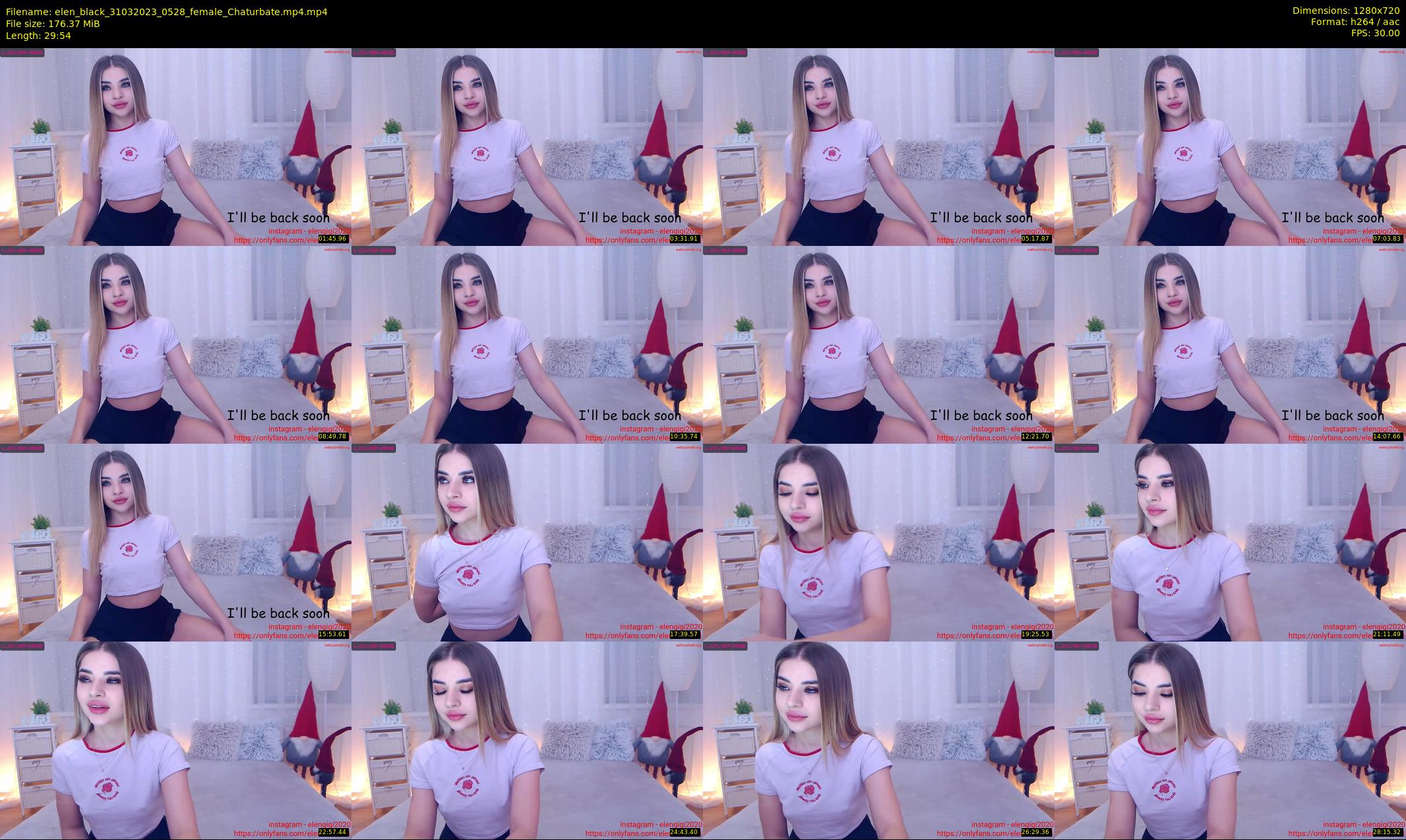 elen_black — 30 minute Chaturbate female cam show recording, 720p, Mar 31, 2023