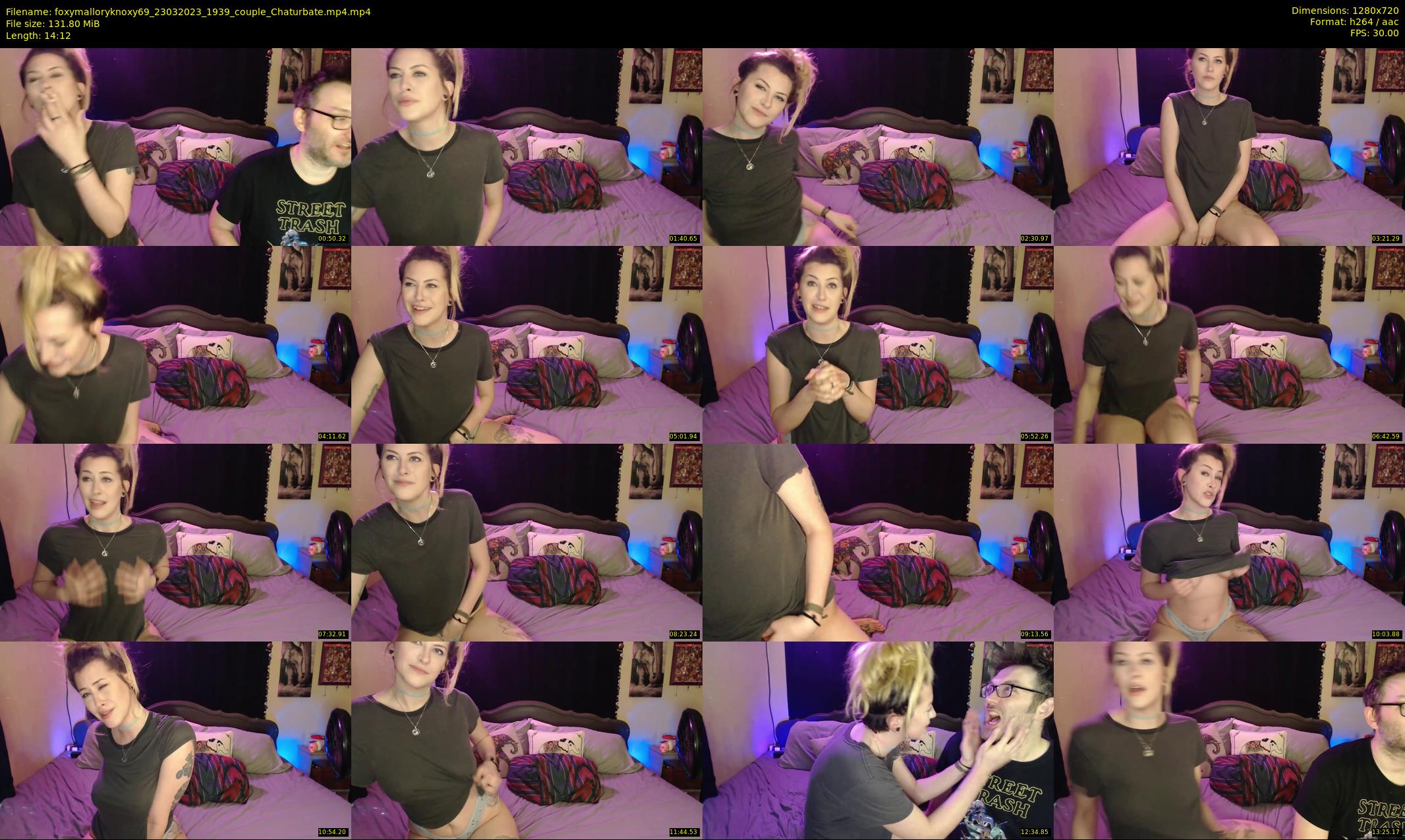 foxymalloryknoxy69 — 15 minute Chaturbate couple cam show recording, 720p, Mar 23, 2023