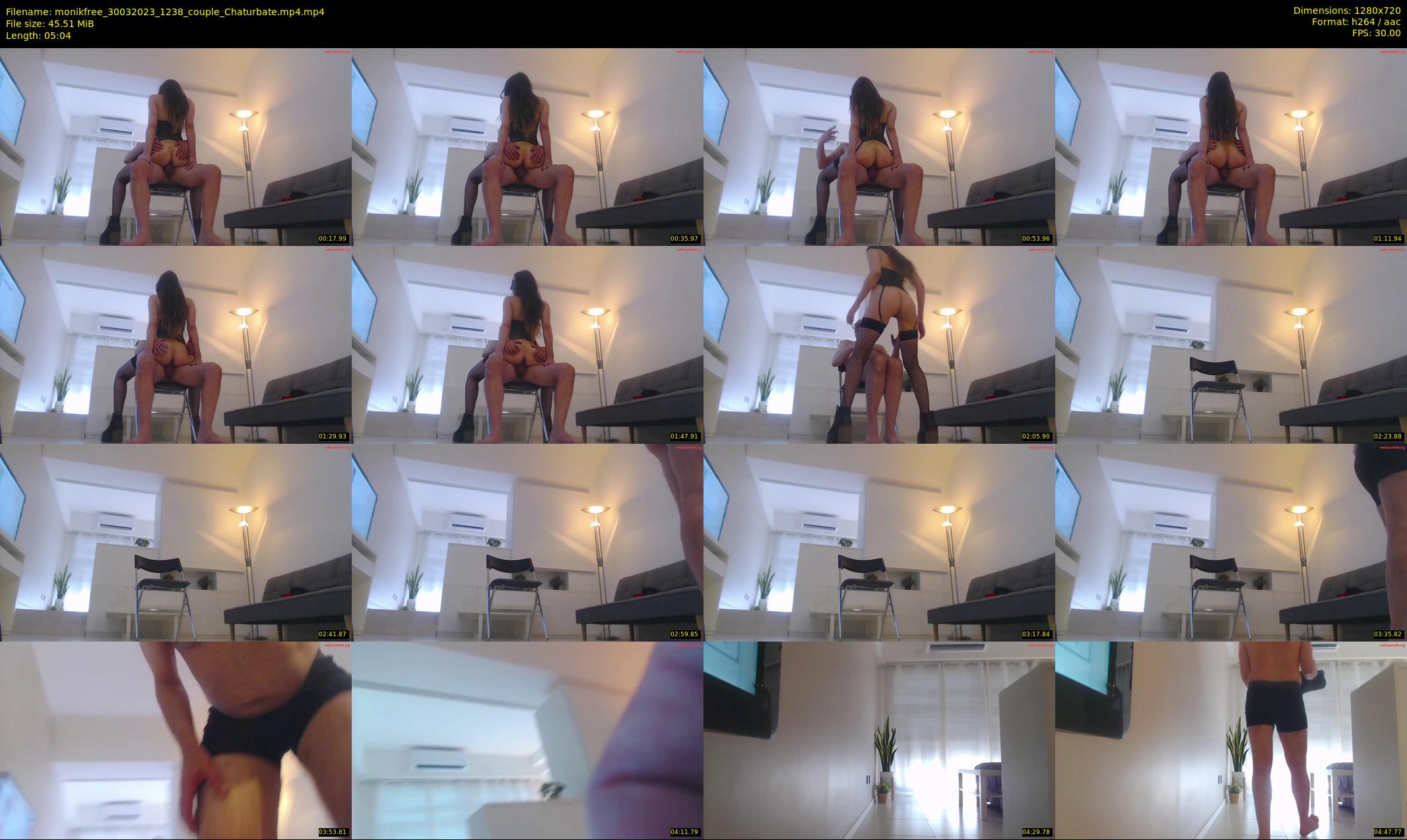 monikfree — 6 minute Chaturbate couple cam show recording, 720p, Mar 30, 2023