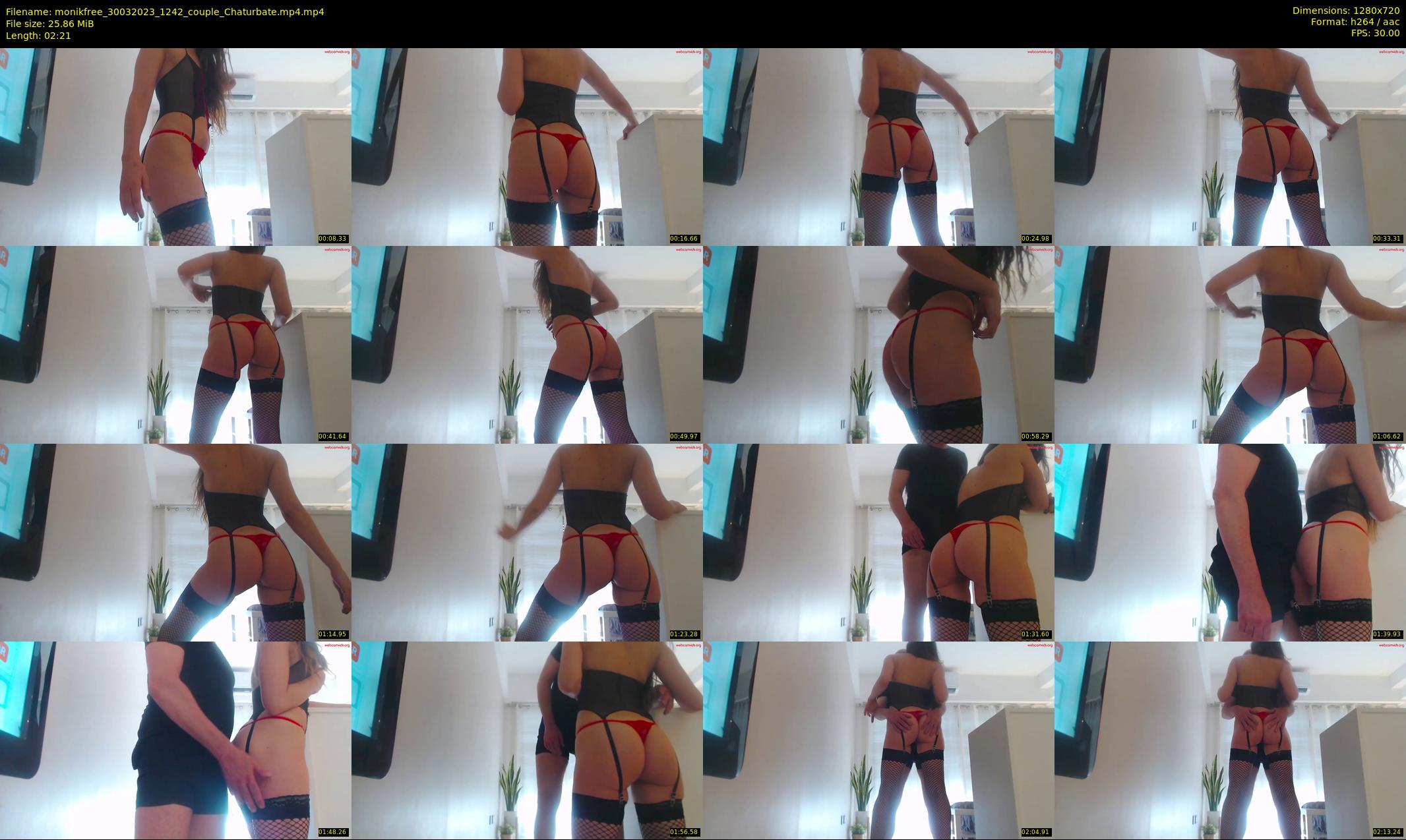 monikfree — 3 minute Chaturbate couple cam show recording, 720p, Mar 30, 2023