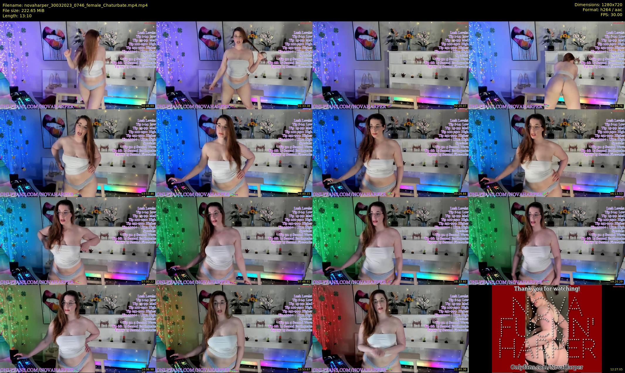novaharper — 14 minute Chaturbate female cam show recording, 720p, Mar 30, 2023
