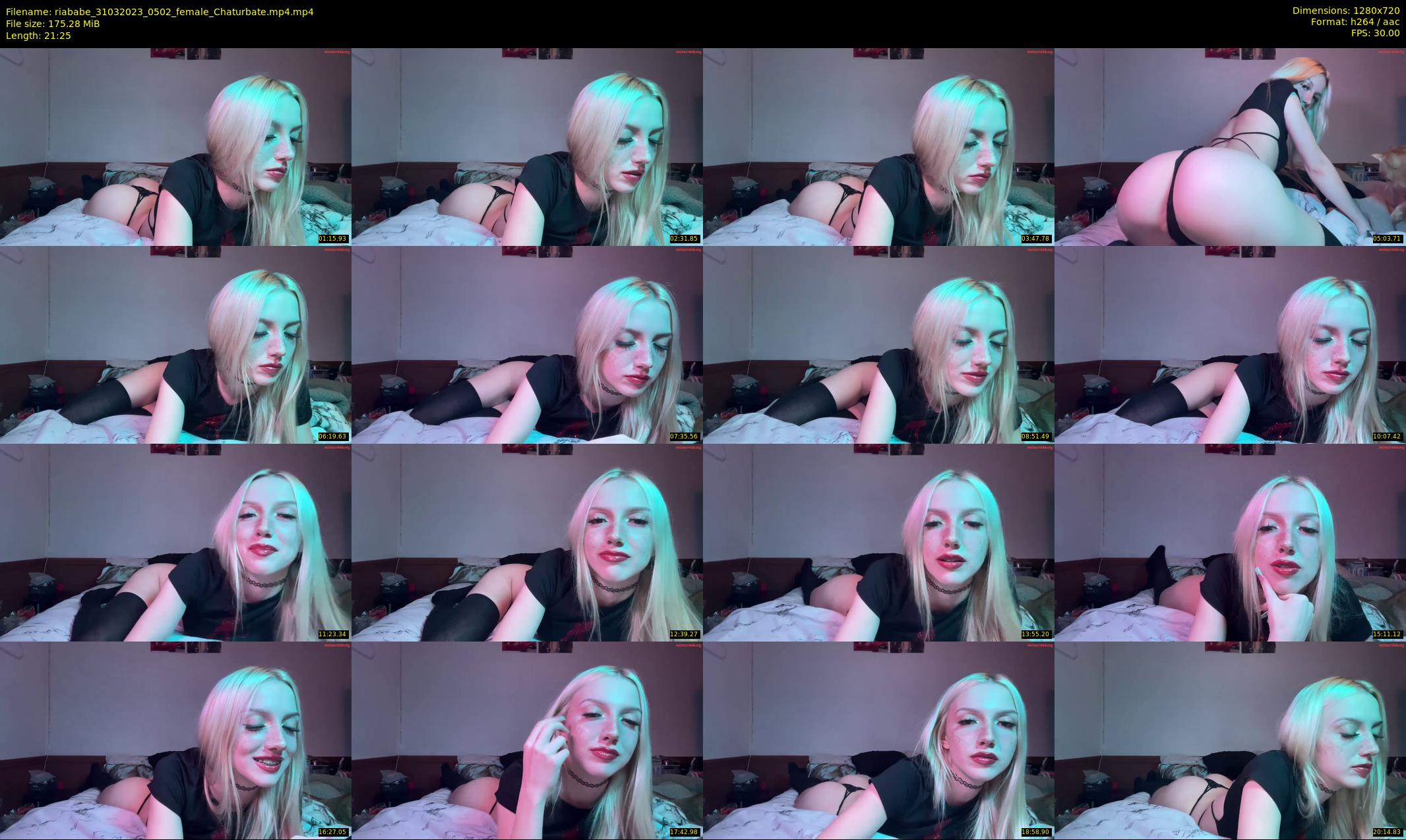 riababe — 22 minute Chaturbate female cam show recording, 720p, Mar 31, 2023