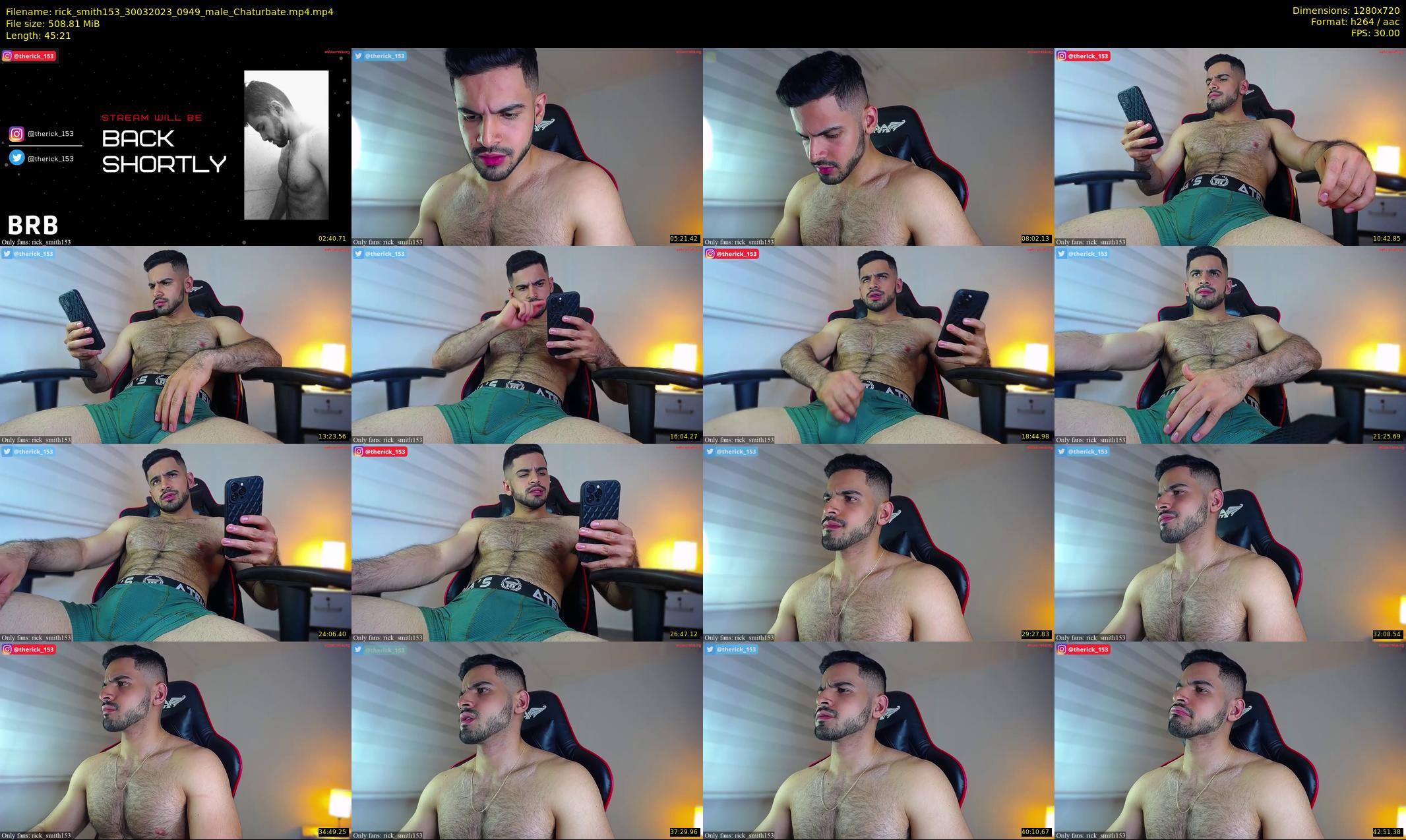 rick_smith153 — 46 minute Chaturbate male cam show recording, 720p, Mar 30, 2023