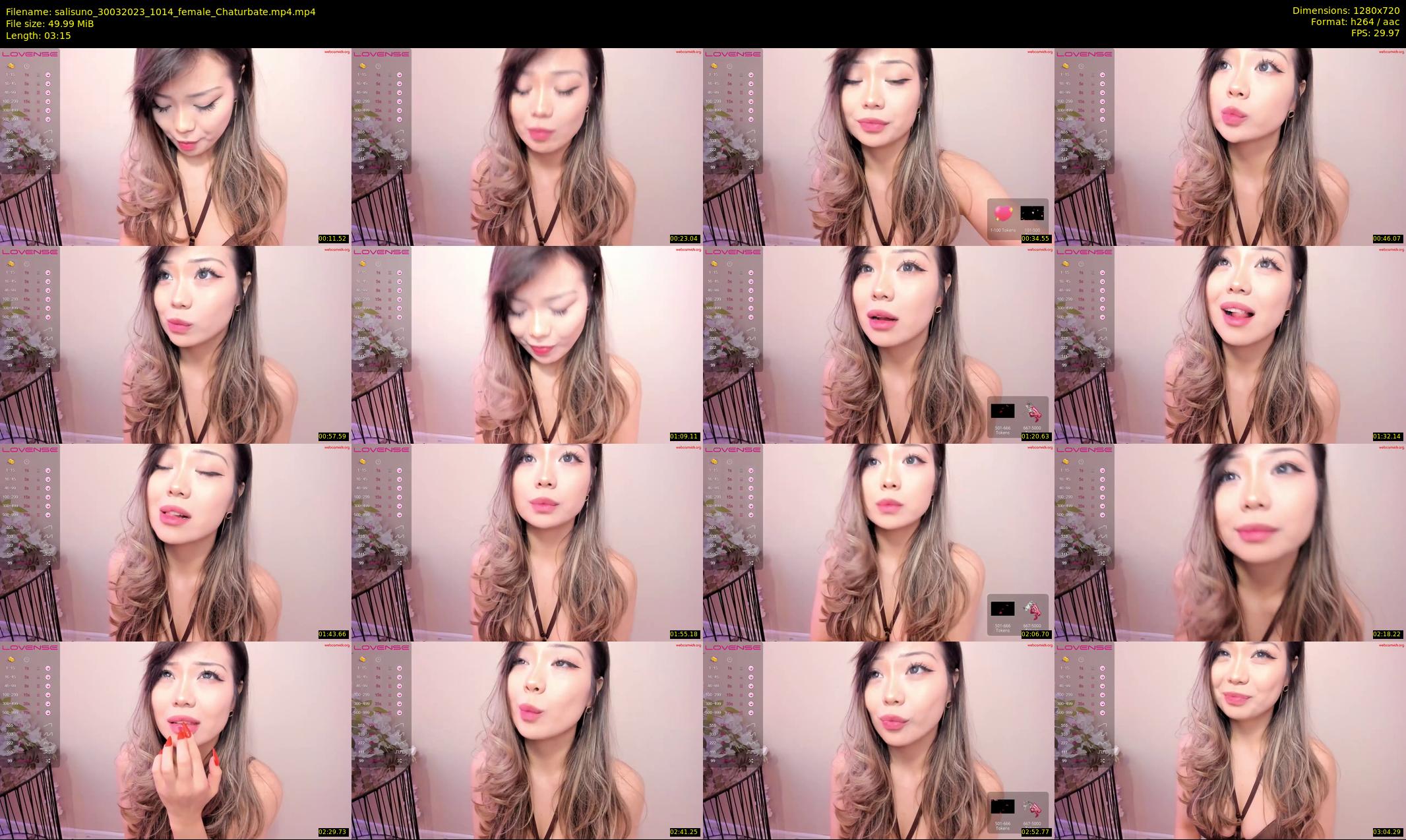 salisuno — 4 minute Chaturbate female cam show recording, 720p, Mar 30, 2023