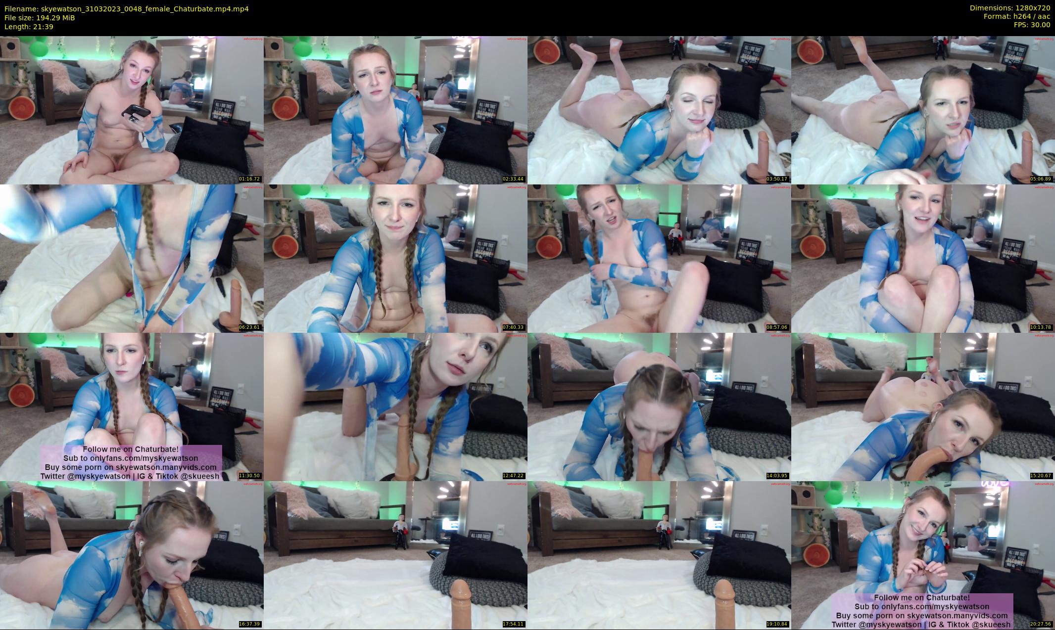 skyewatson — 22 minute Chaturbate female cam show recording, 720p, Mar 31, 2023