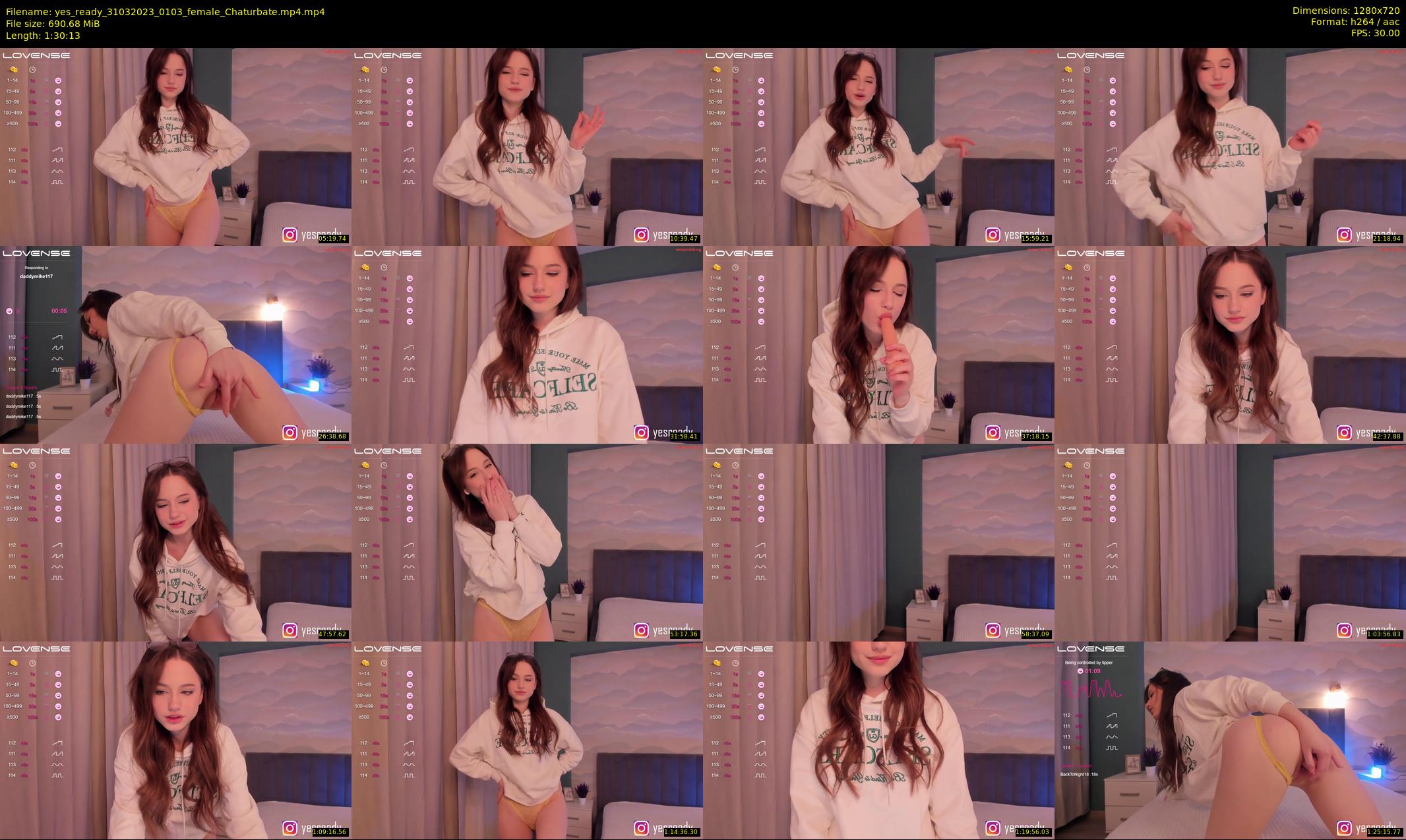yes_ready — 91 minute Chaturbate female cam show recording, 720p, Mar 31, 2023