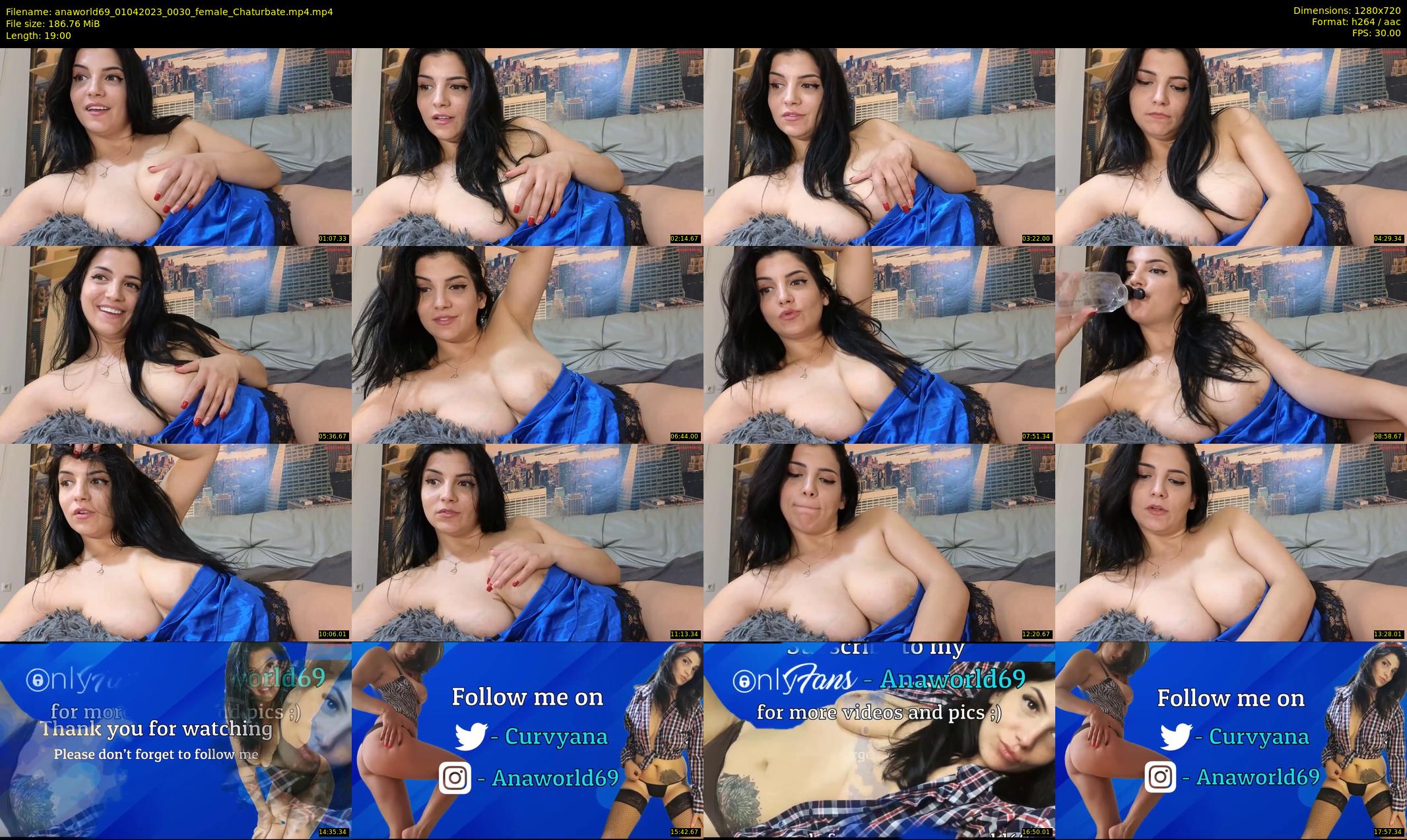 anaworld69 — 19 minute Chaturbate female cam show recording, 720p, Apr 1, 2023