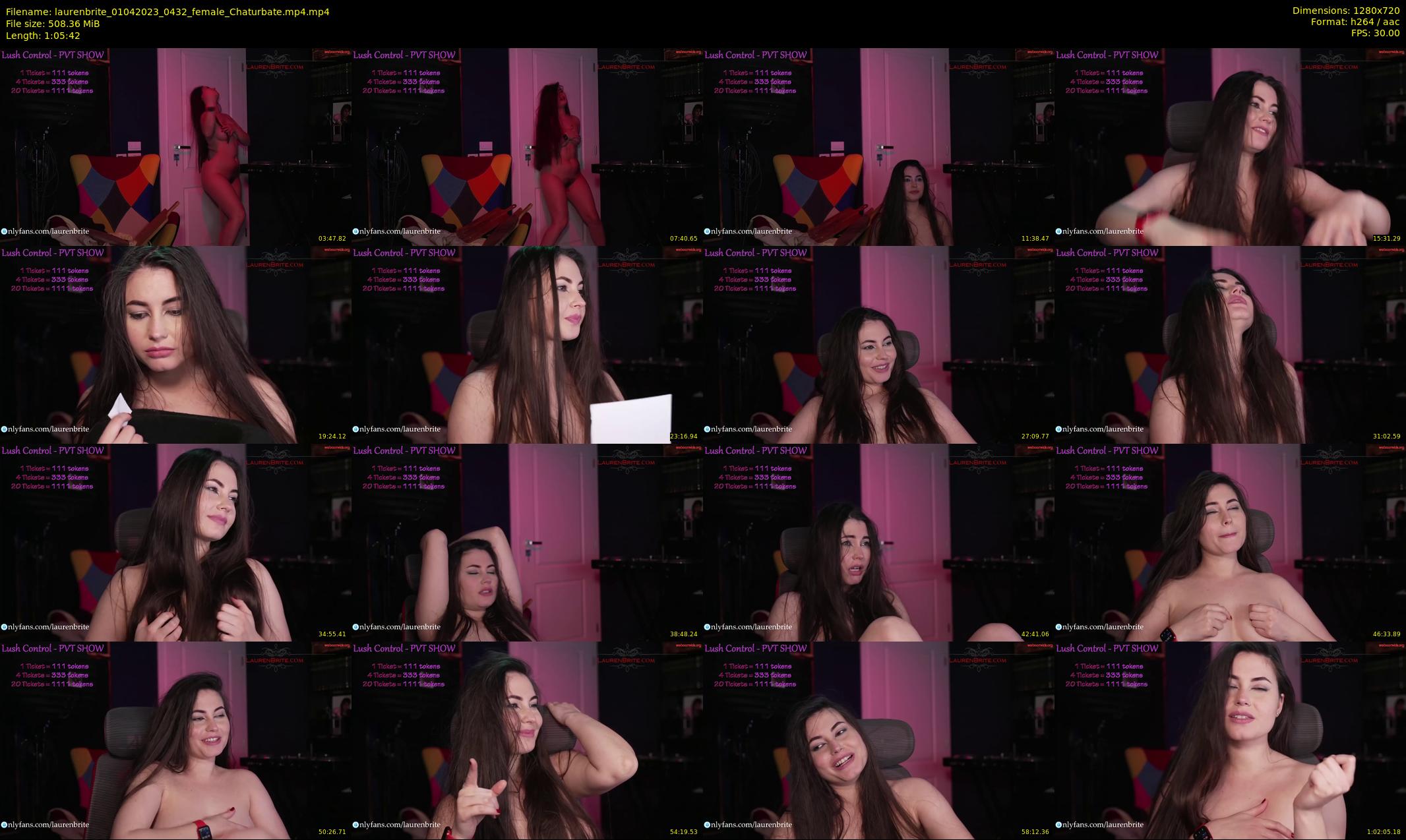laurenbrite — 66 minute Chaturbate female cam show recording, 720p, Apr 1, 2023