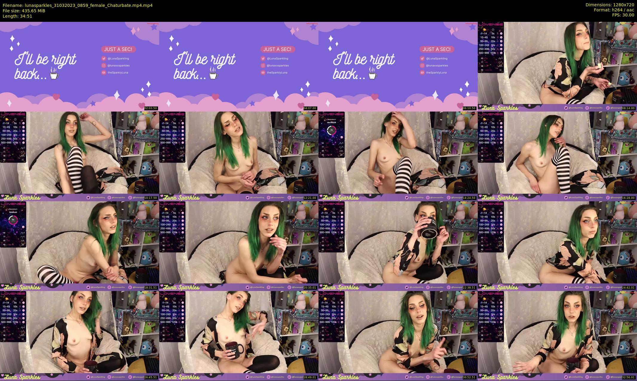 lunasparkles — 35 minute Chaturbate female cam show recording, 720p, Mar 31, 2023