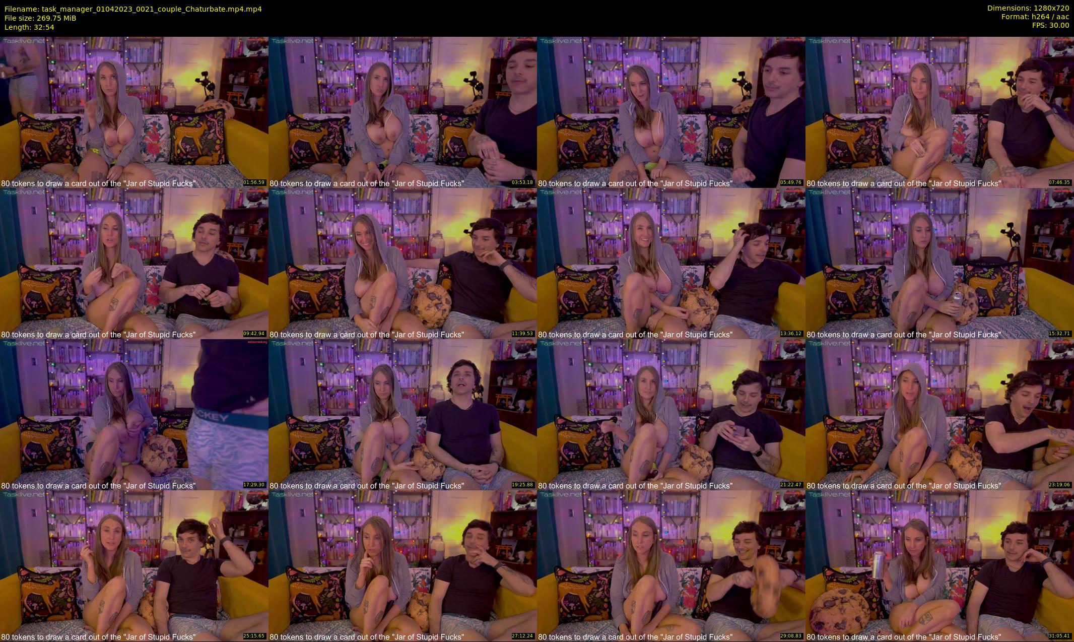 task_manager — 33 minute Chaturbate couple cam show recording, 720p, Apr 1, 2023