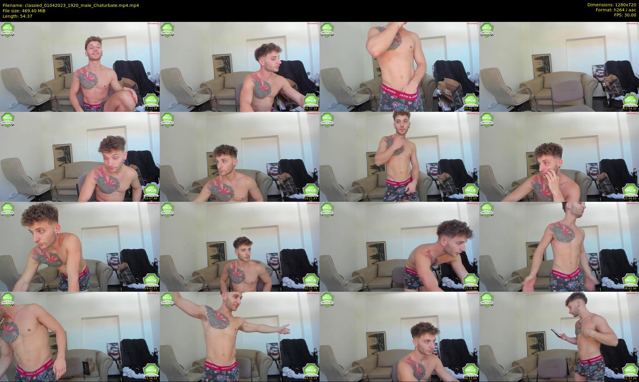 classied — 55 minute Chaturbate male cam show recording, 720p, Apr 1, 2023