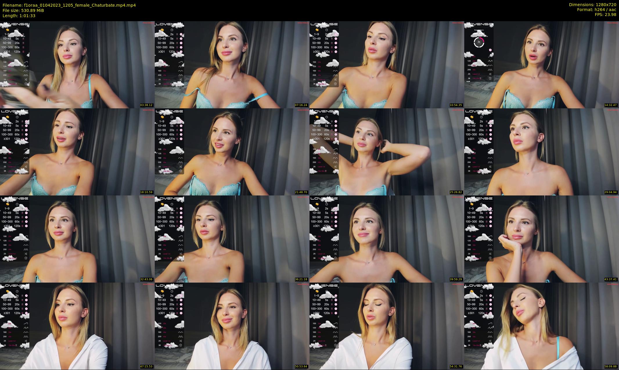 f1oraa — 62 minute Chaturbate female cam show recording, 720p, Apr 1, 2023