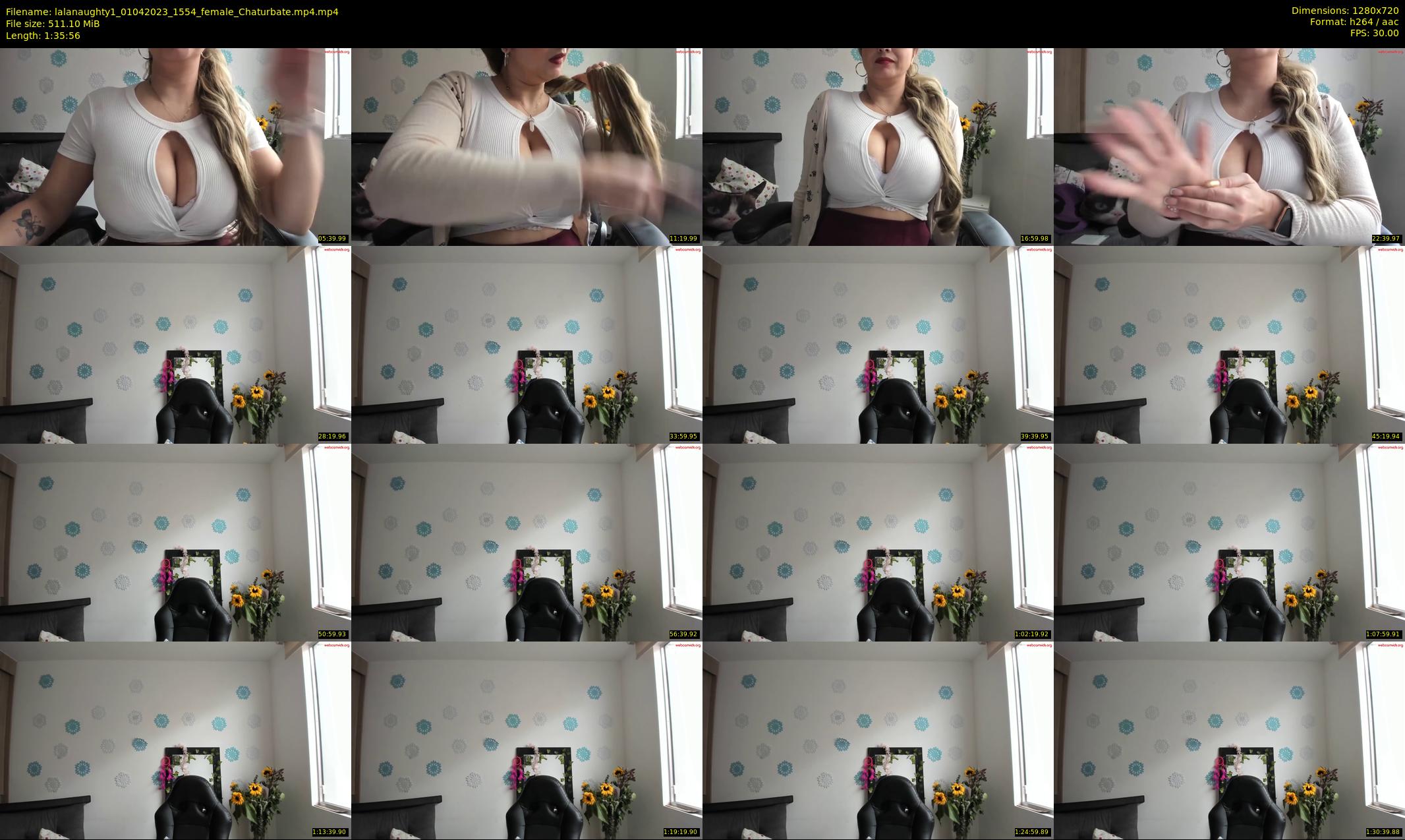 lalanaughty1 — 96 minute Chaturbate female cam show recording, 720p, Apr 1, 2023
