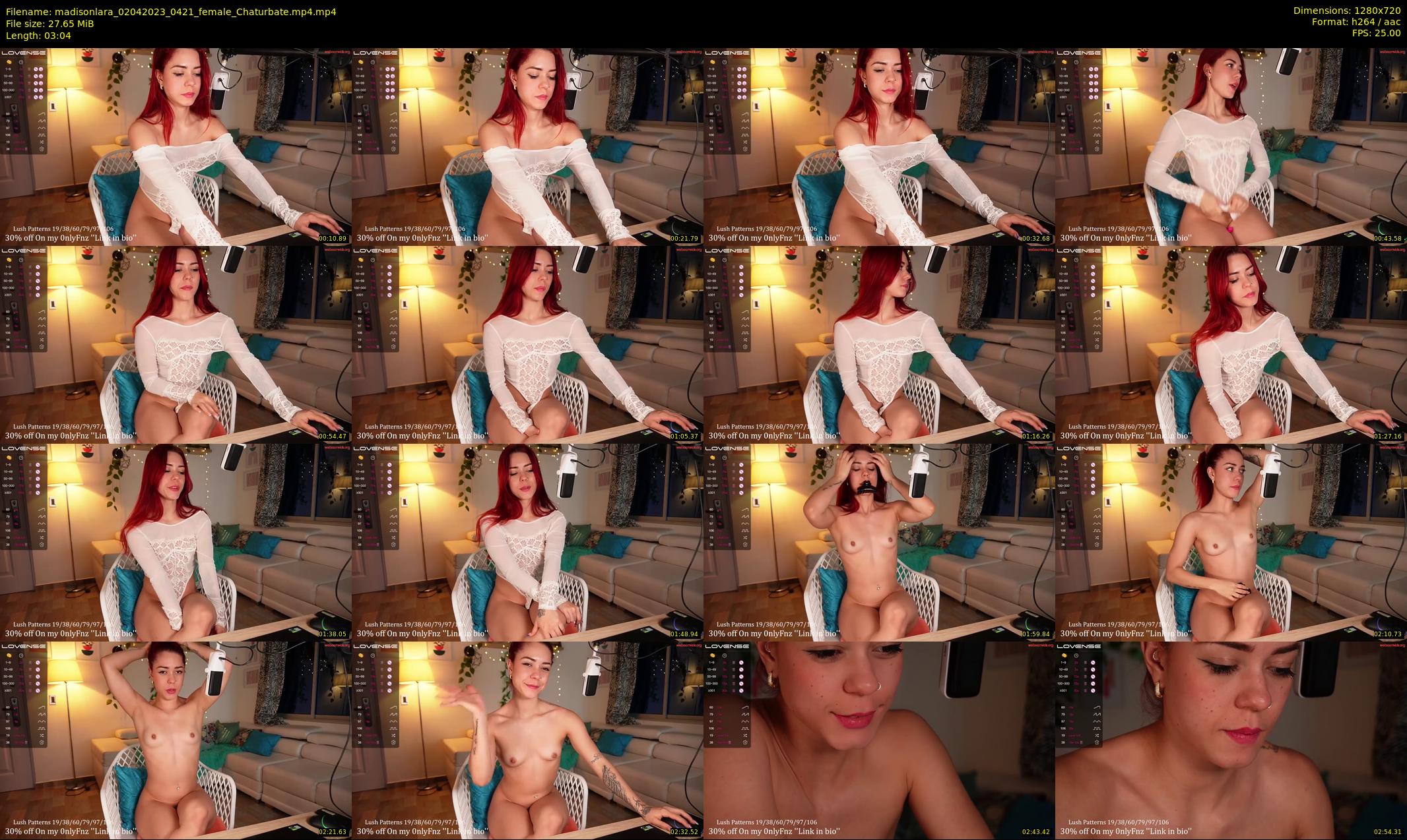 madisonlara — 4 minute Chaturbate female cam show recording, 720p, Apr 2, 2023
