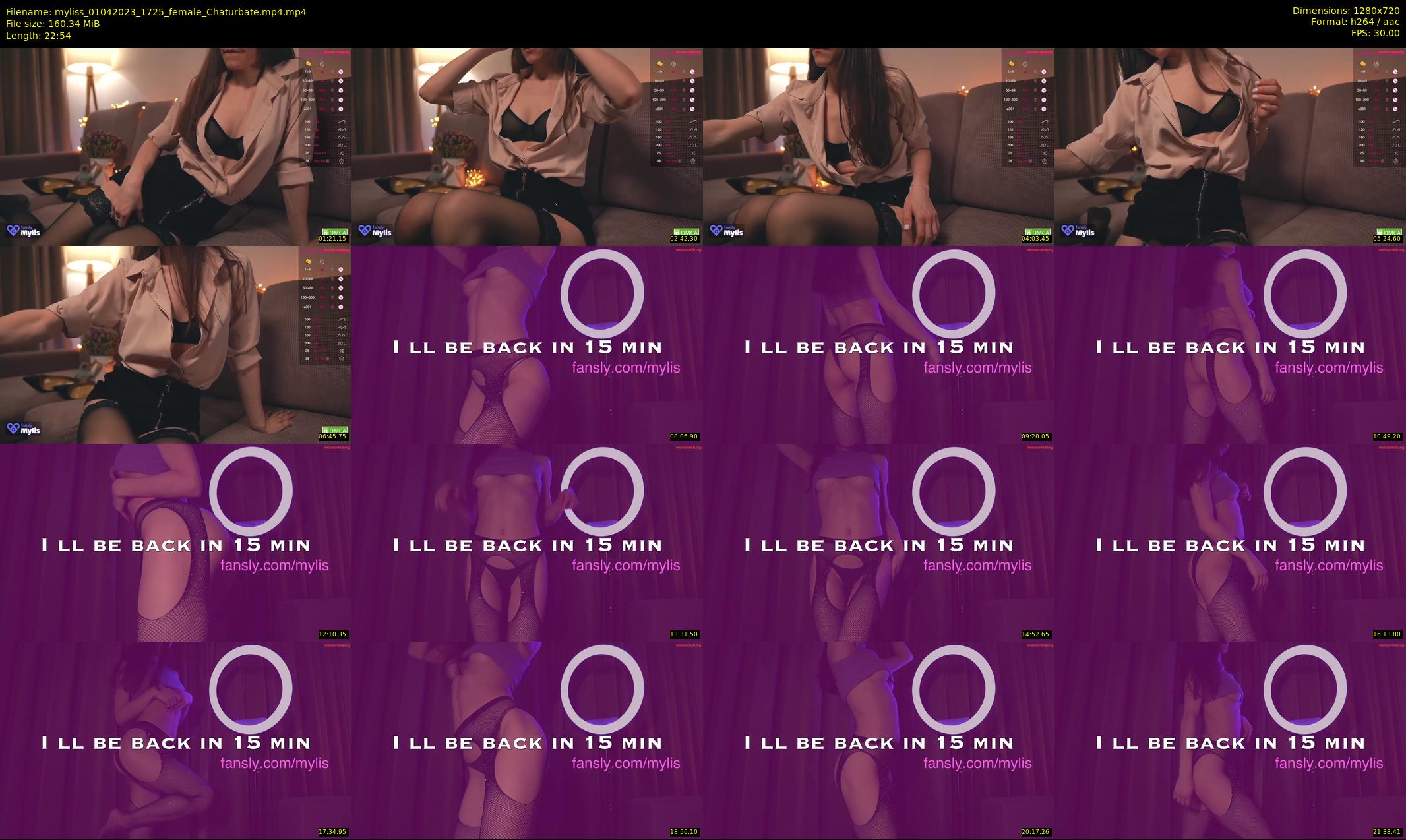 myliss — 23 minute Chaturbate female cam show recording, 720p, Apr 1, 2023