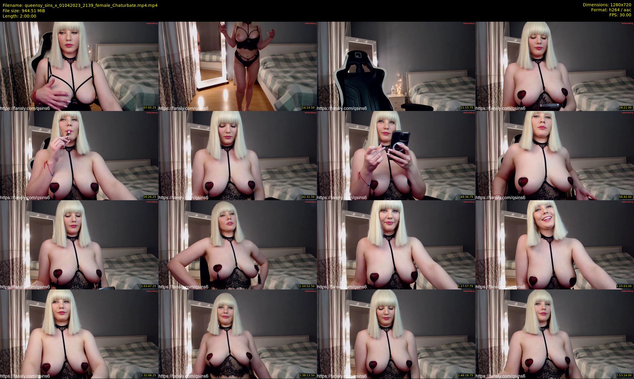 queensy_sins_x — 120 minute Chaturbate female cam show recording, 720p, Apr 1, 2023