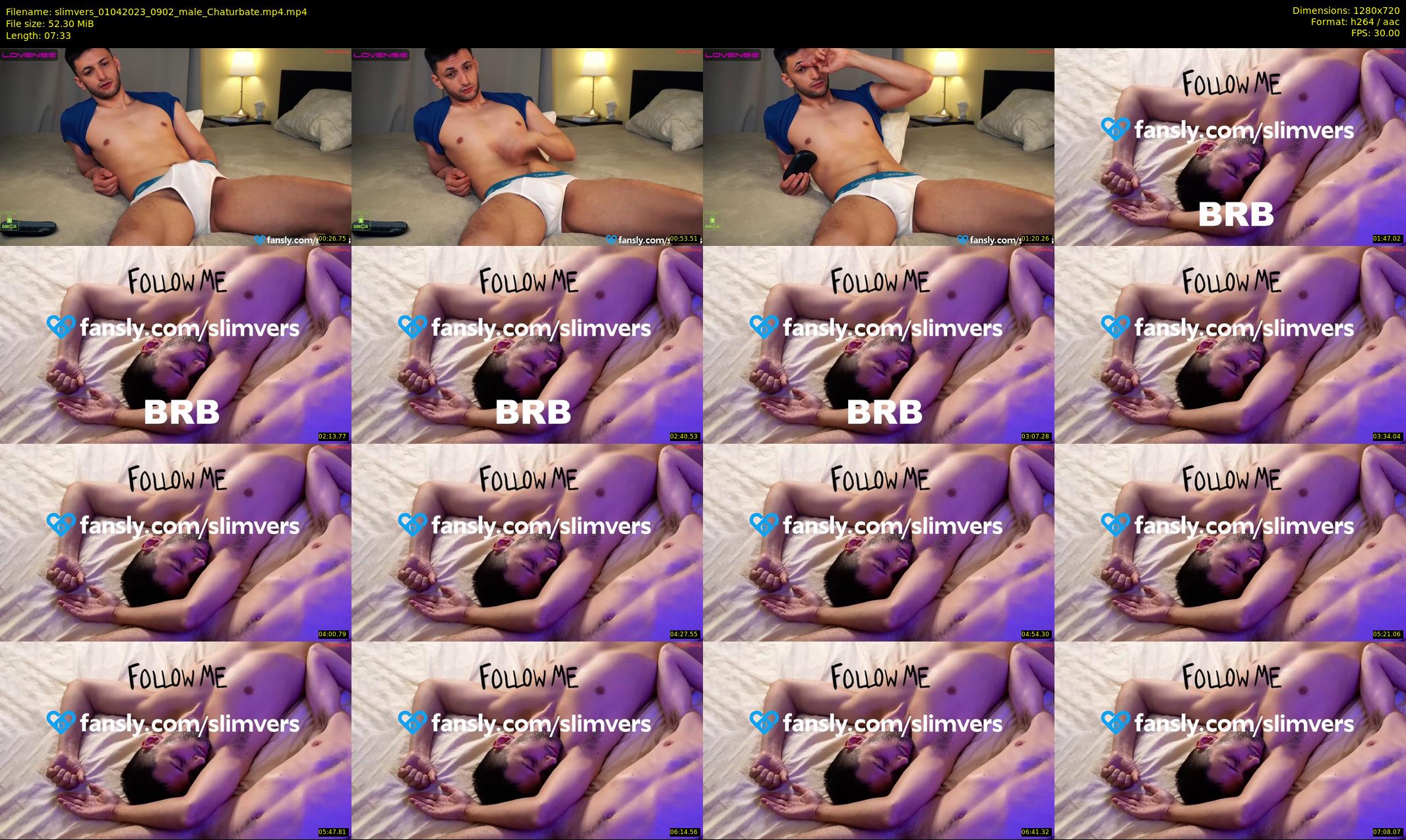 slimvers — 8 minute Chaturbate male cam show recording, 720p, Apr 1, 2023