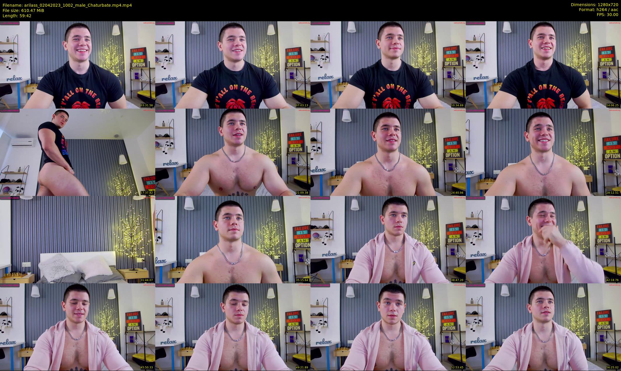 arilass — 60 minute Chaturbate male cam show recording, 720p, Apr 2, 2023