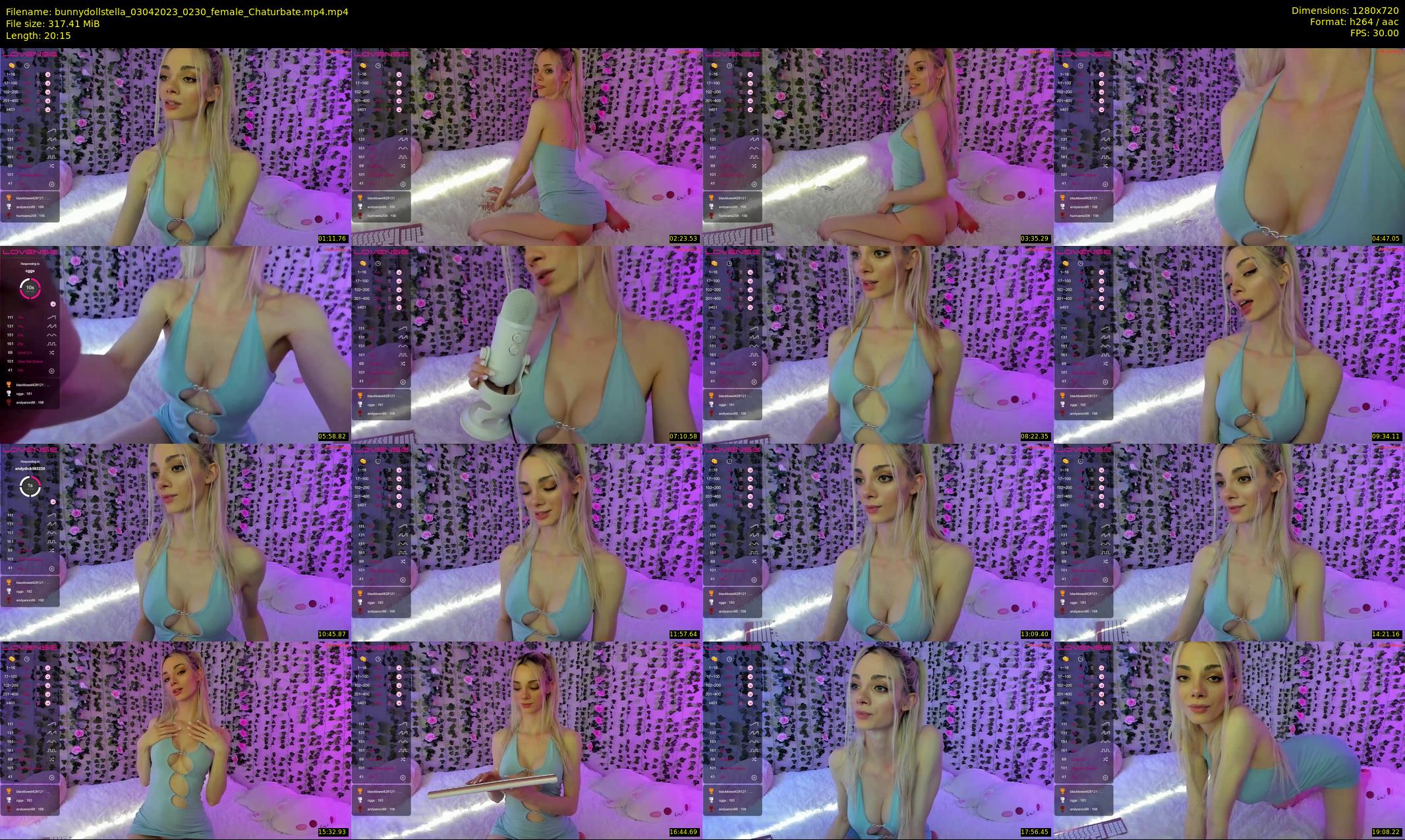 bunnydollstella — 21 minute Chaturbate female cam show recording, 720p, Apr 3, 2023