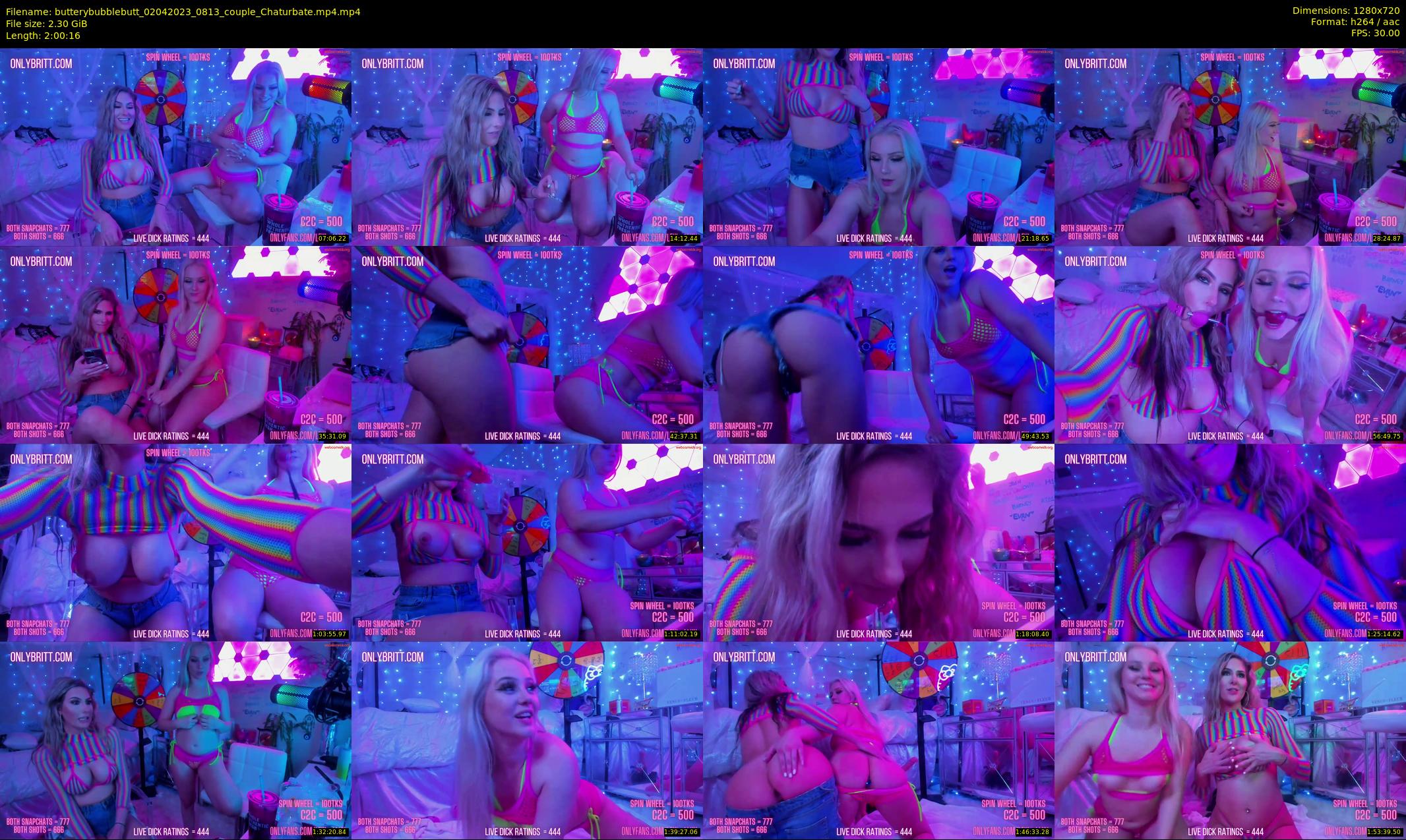 butterybubblebutt — 121 minute Chaturbate couple cam show recording, 720p, Apr 2, 2023