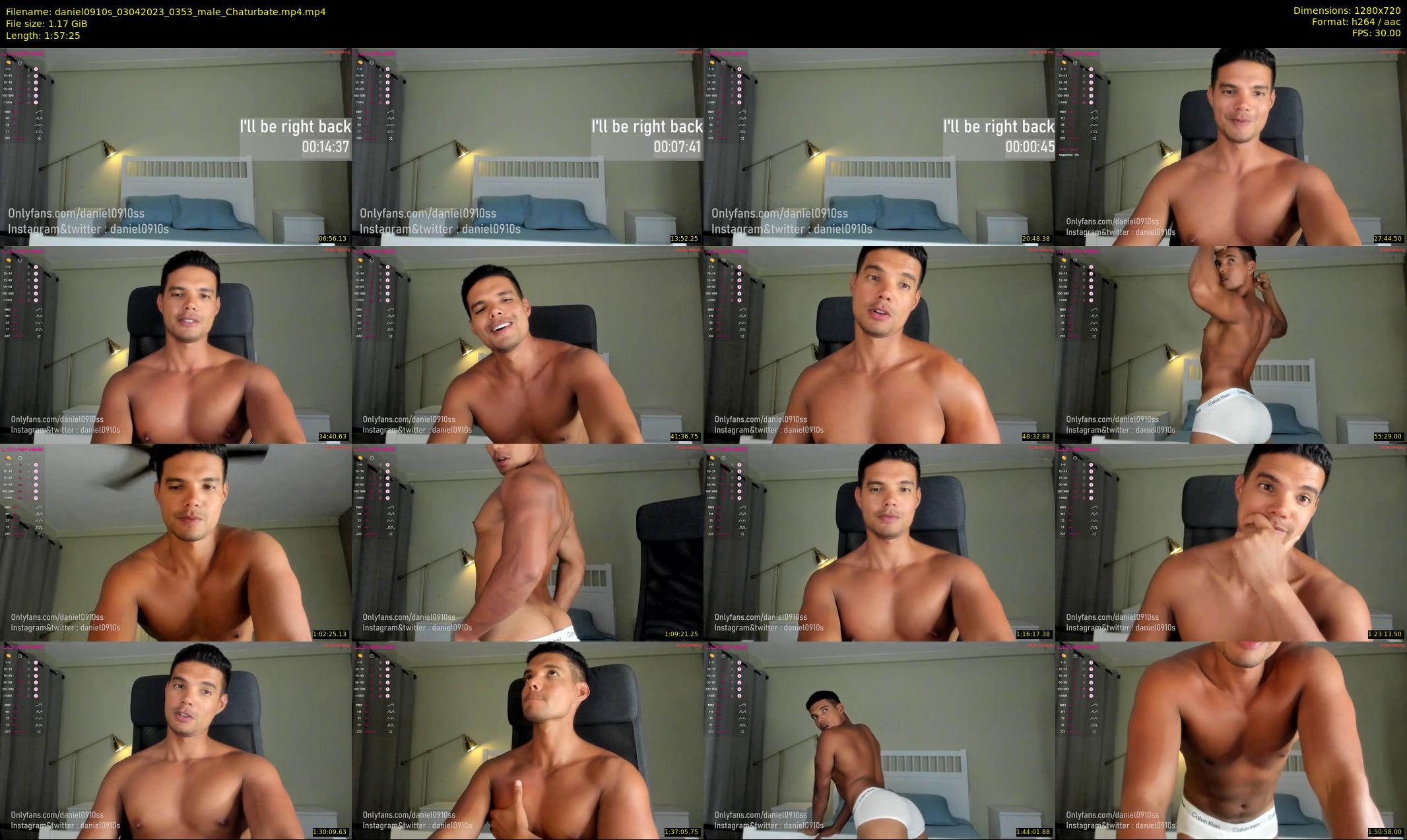 daniel0910s — 118 minute Chaturbate male cam show recording, 720p, Apr 3, 2023