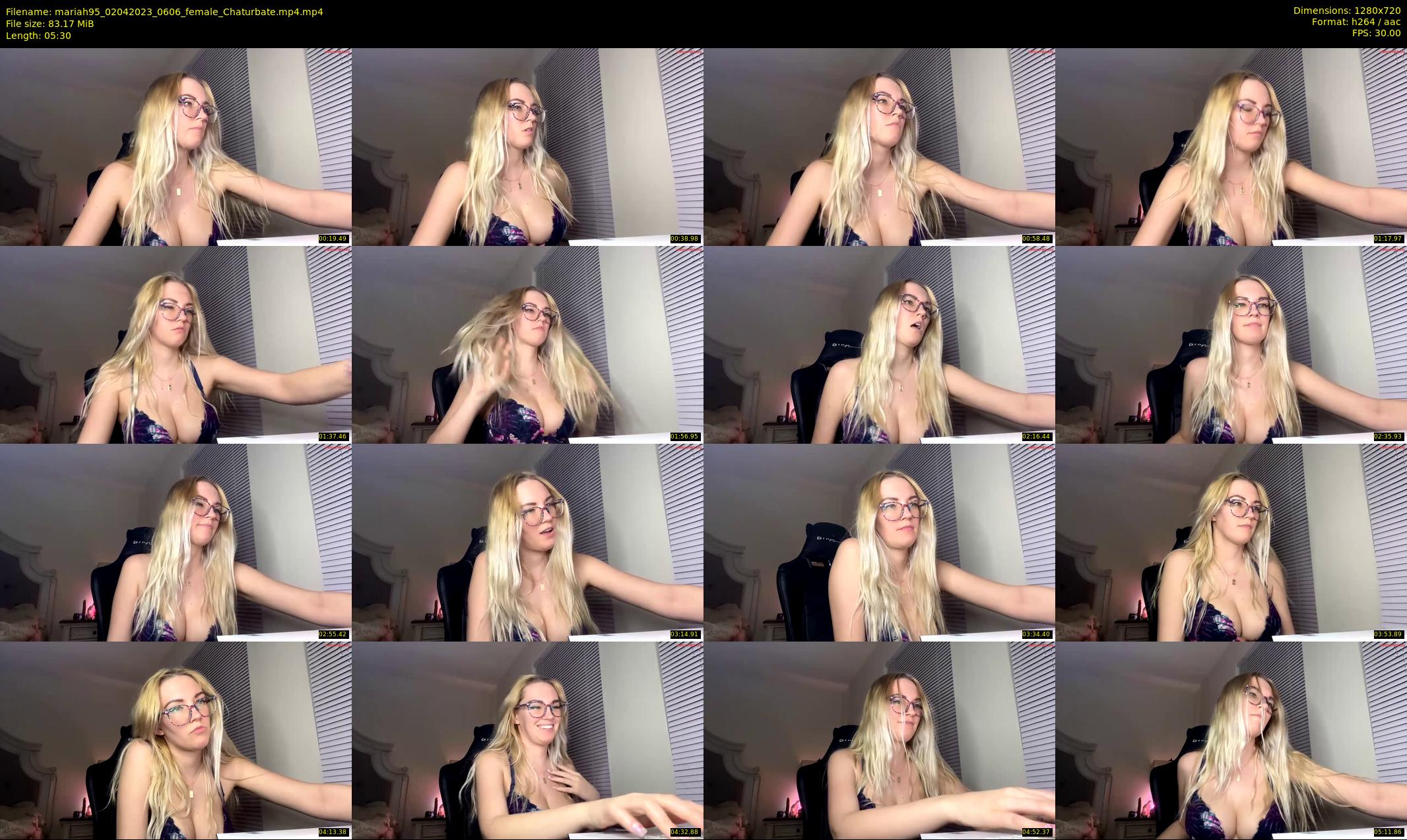 mariah95 — 6 minute Chaturbate female cam show recording, 720p, Apr 2, 2023