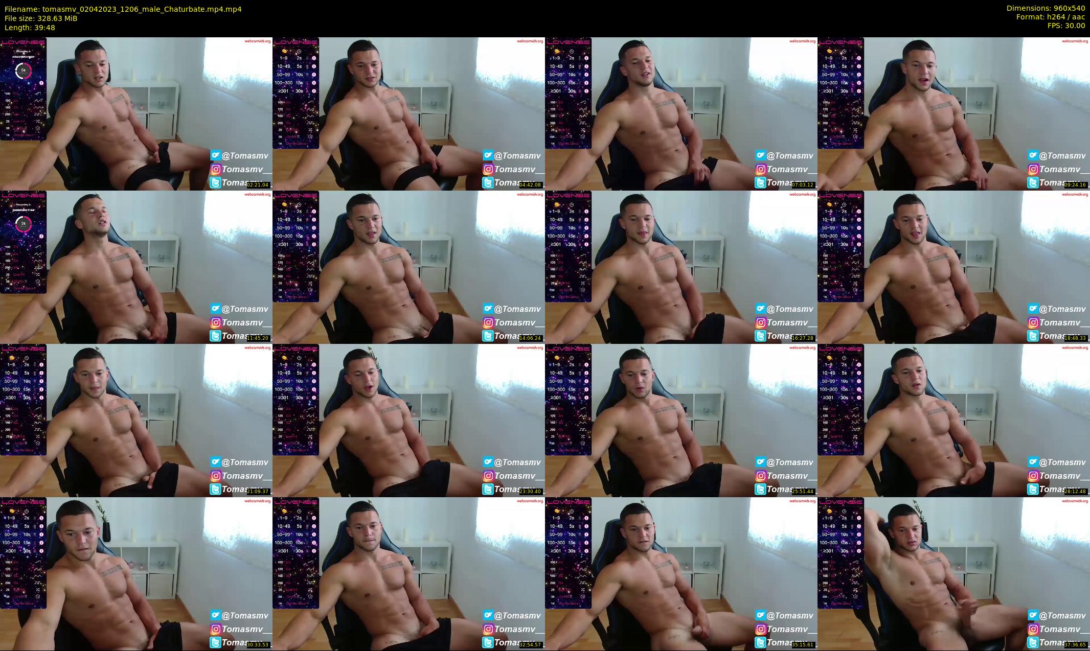 tomasmv — 40 minute Chaturbate male cam show recording, 480p, Apr 2, 2023
