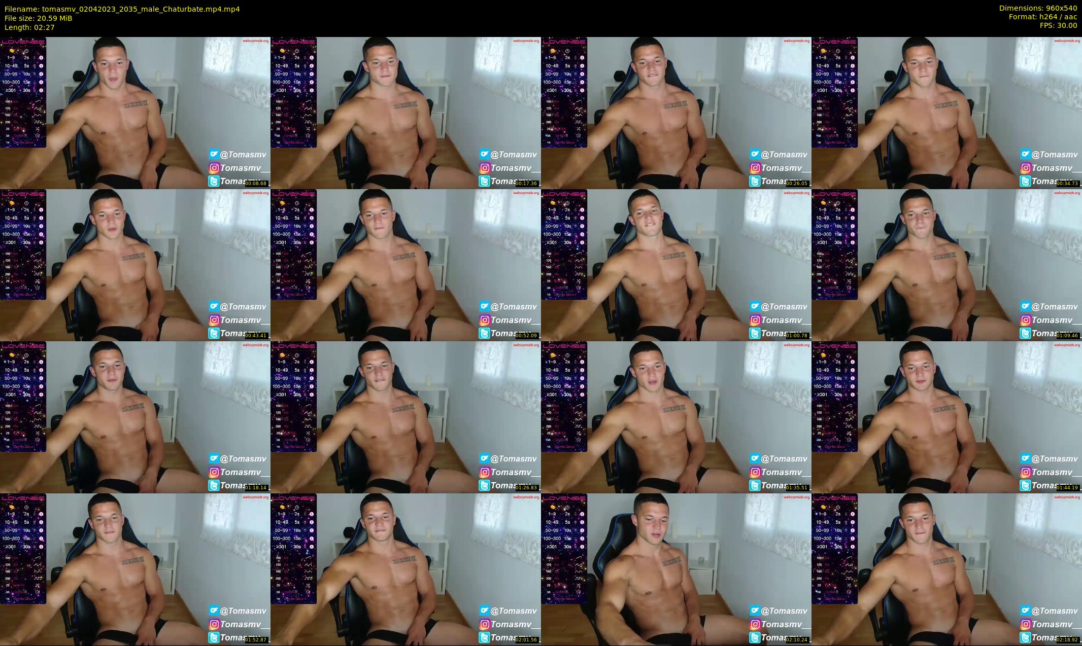 tomasmv — 3 minute Chaturbate male cam show recording, 480p, Apr 2, 2023