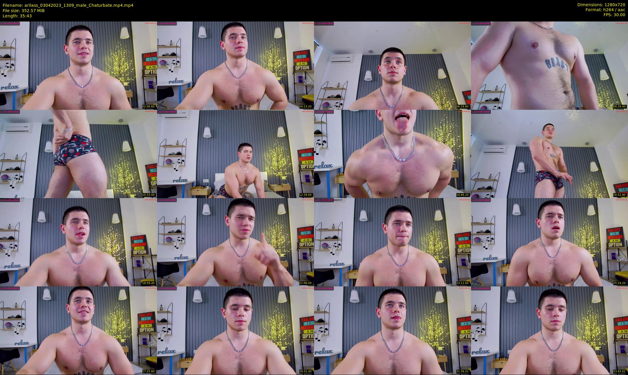 arilass — 36 minute Chaturbate male cam show recording, 720p, Apr 3, 2023