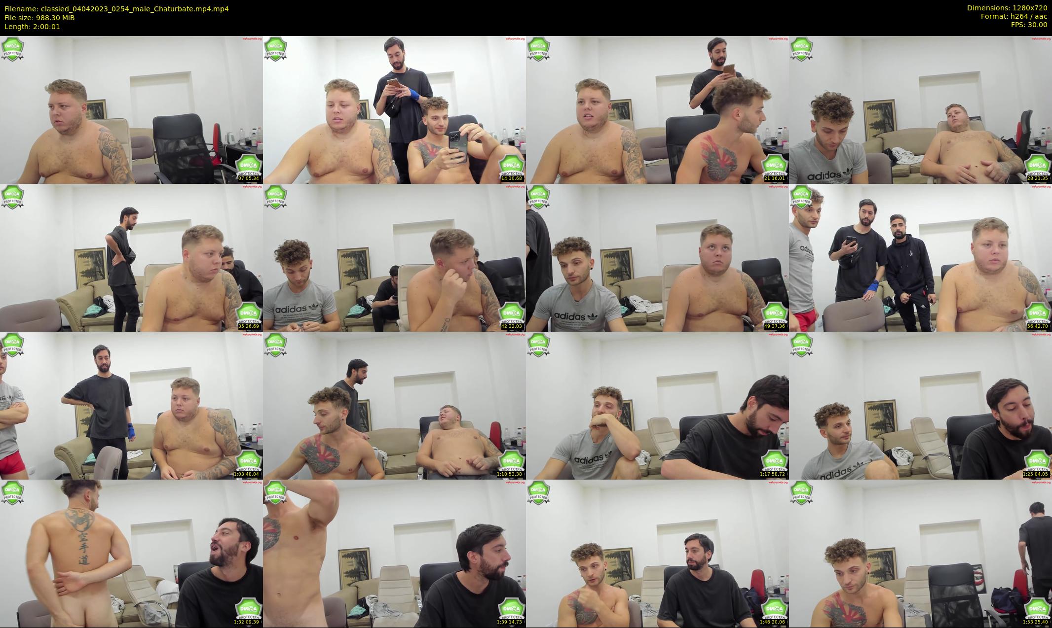 classied — 121 minute Chaturbate male cam show recording, 720p, Apr 4, 2023