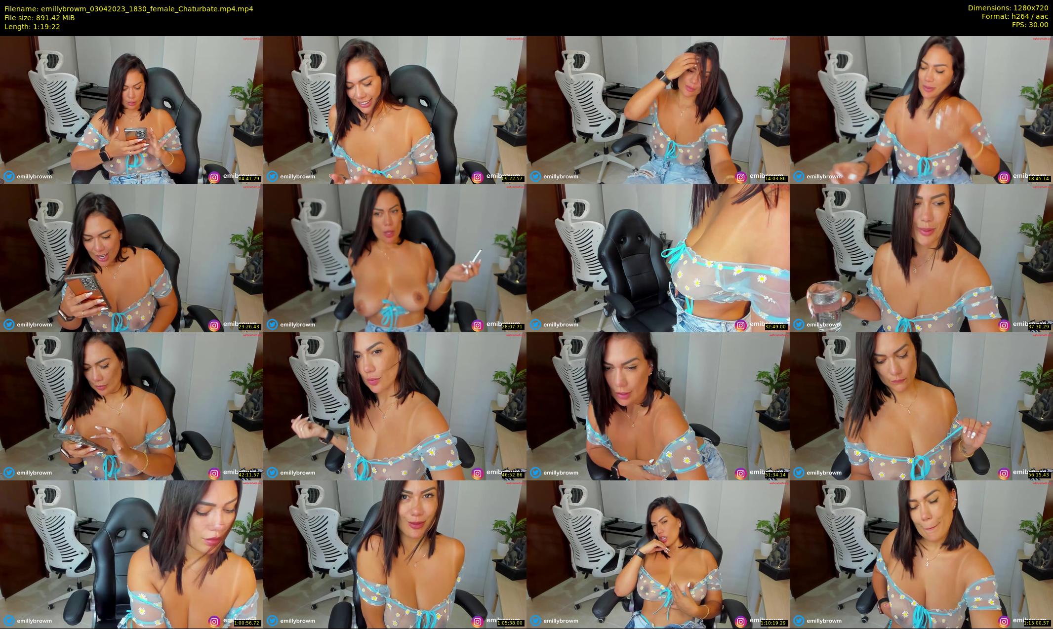 emillybrowm — 80 minute Chaturbate couple cam show recording, 720p, Apr 3, 2023