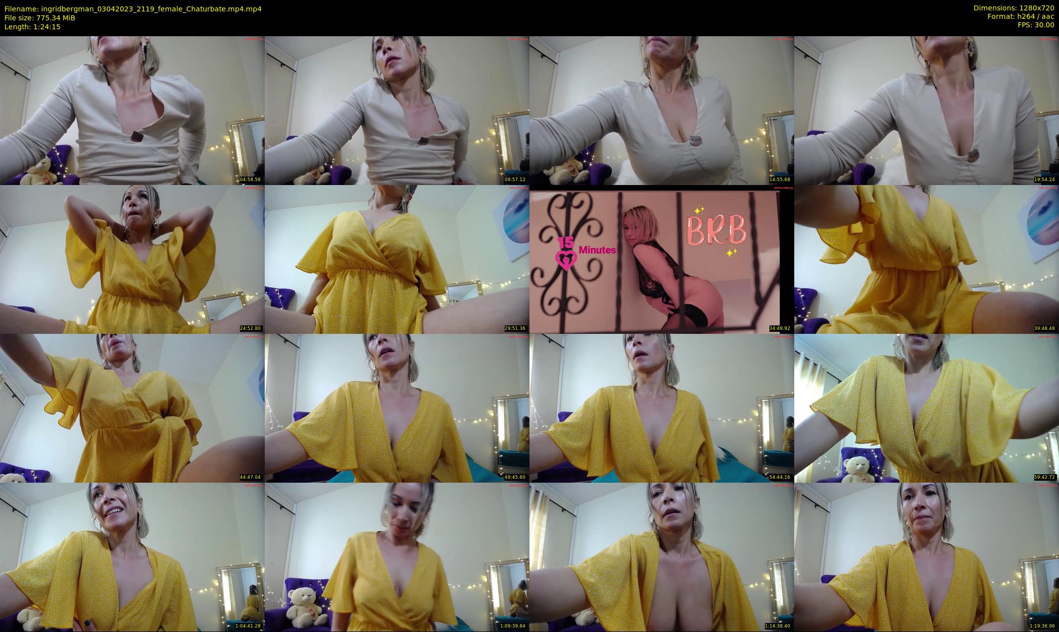 ingridbergman — 85 minute Chaturbate female cam show recording, 720p, Apr 3, 2023