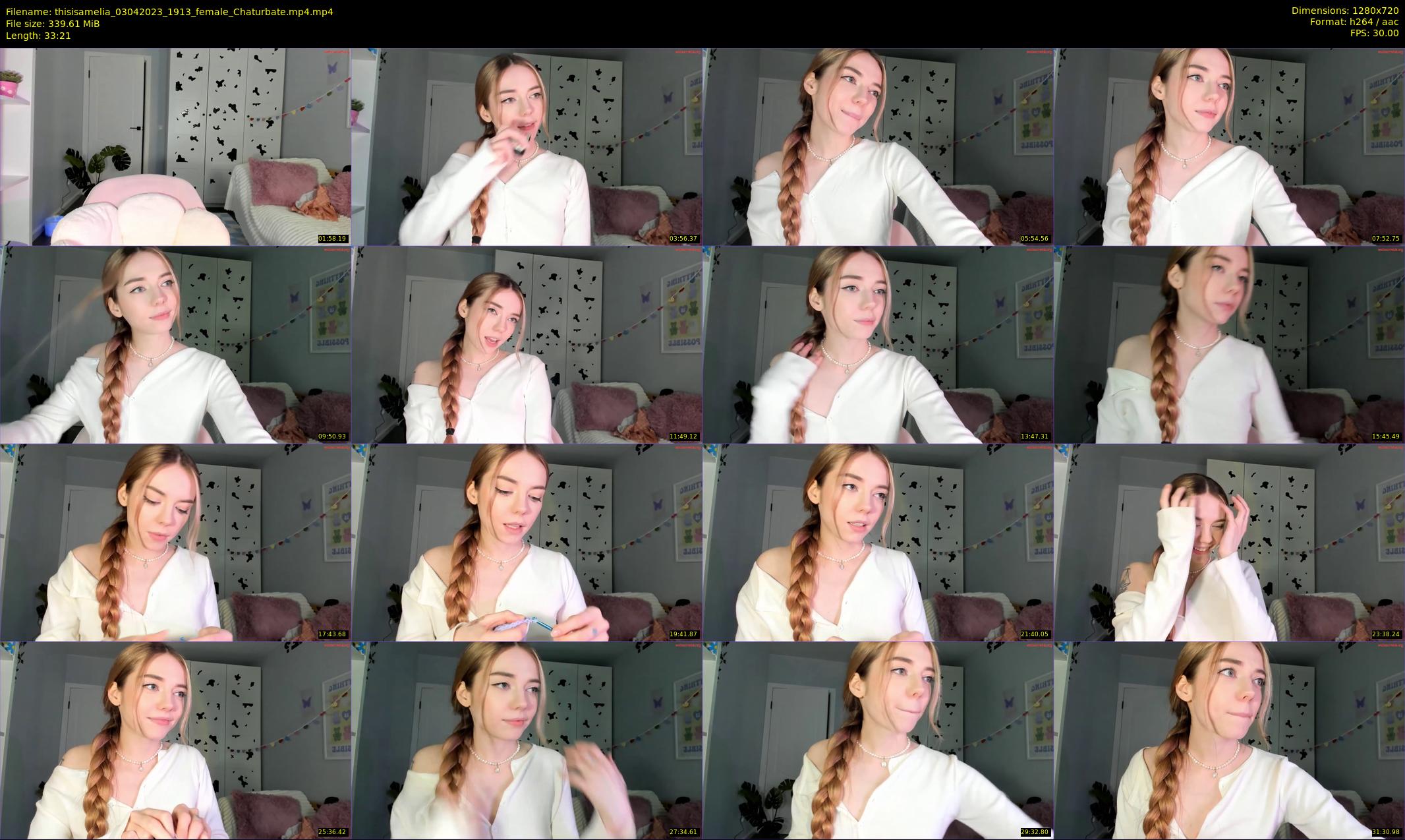 thisisamelia — 34 minute Chaturbate female cam show recording, 720p, Apr 3, 2023