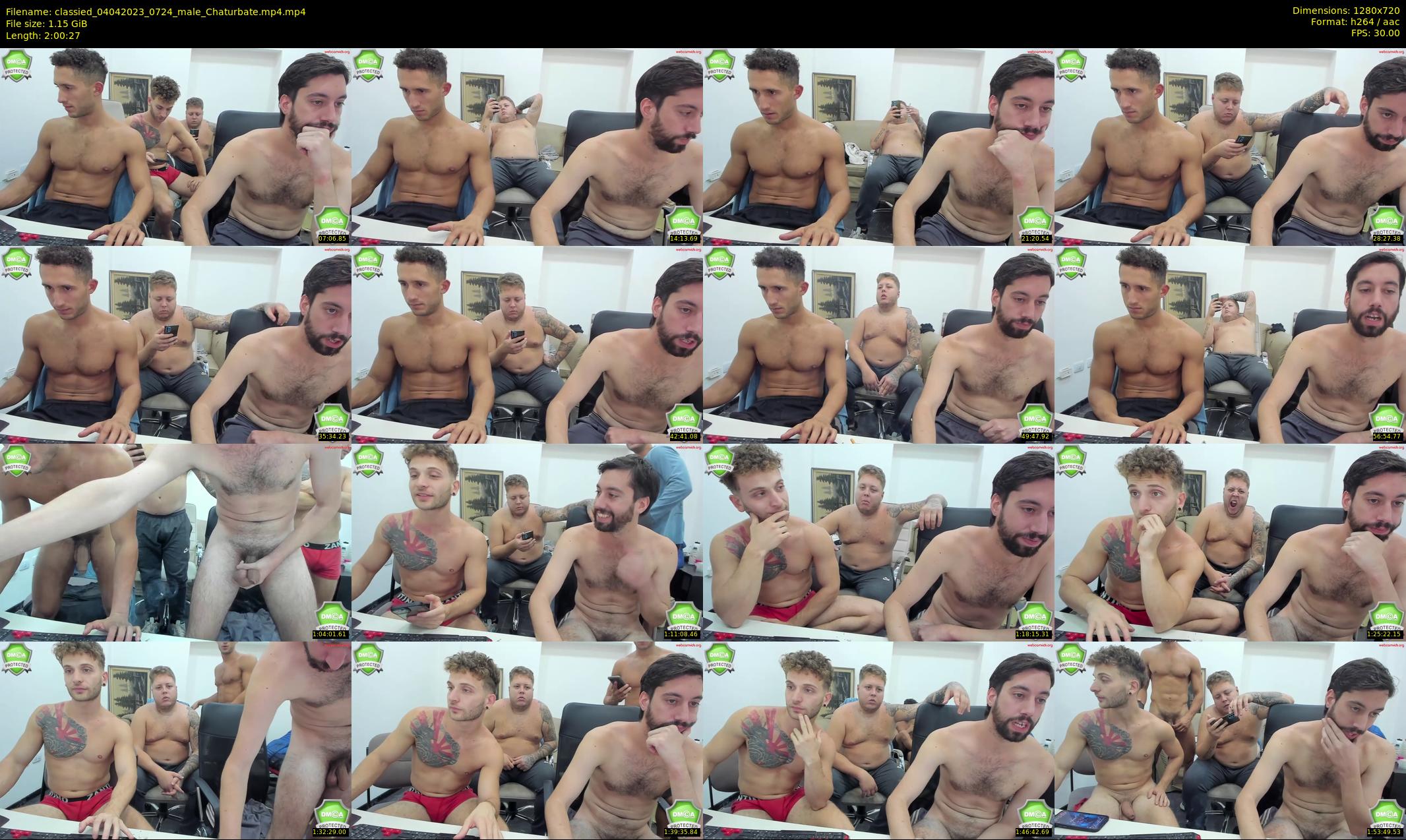 classied — 121 minute Chaturbate male cam show recording, 720p, Apr 4, 2023
